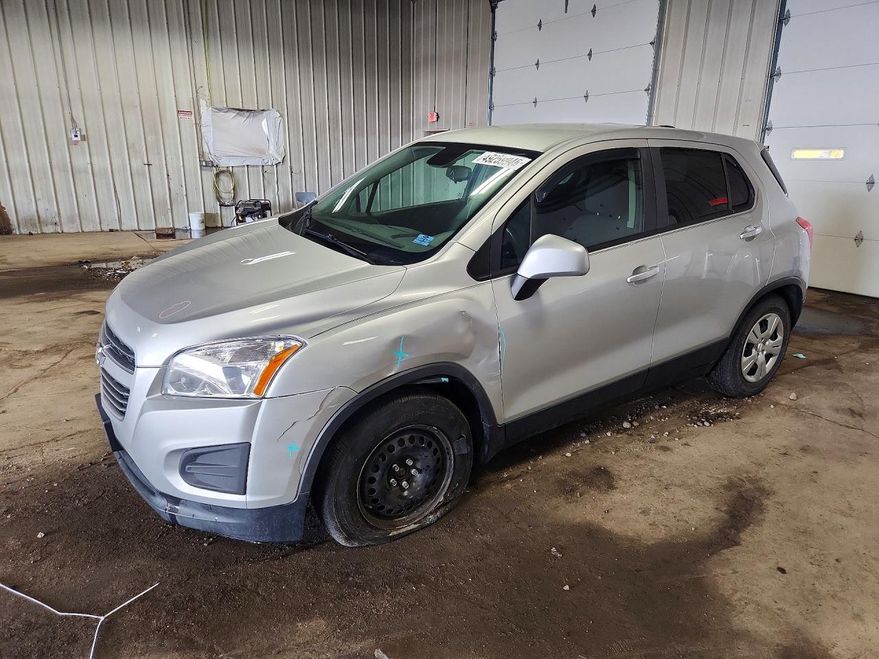 2015 Chevrolet Trax Ls Gray vin: KL7CJKSB8FB088505