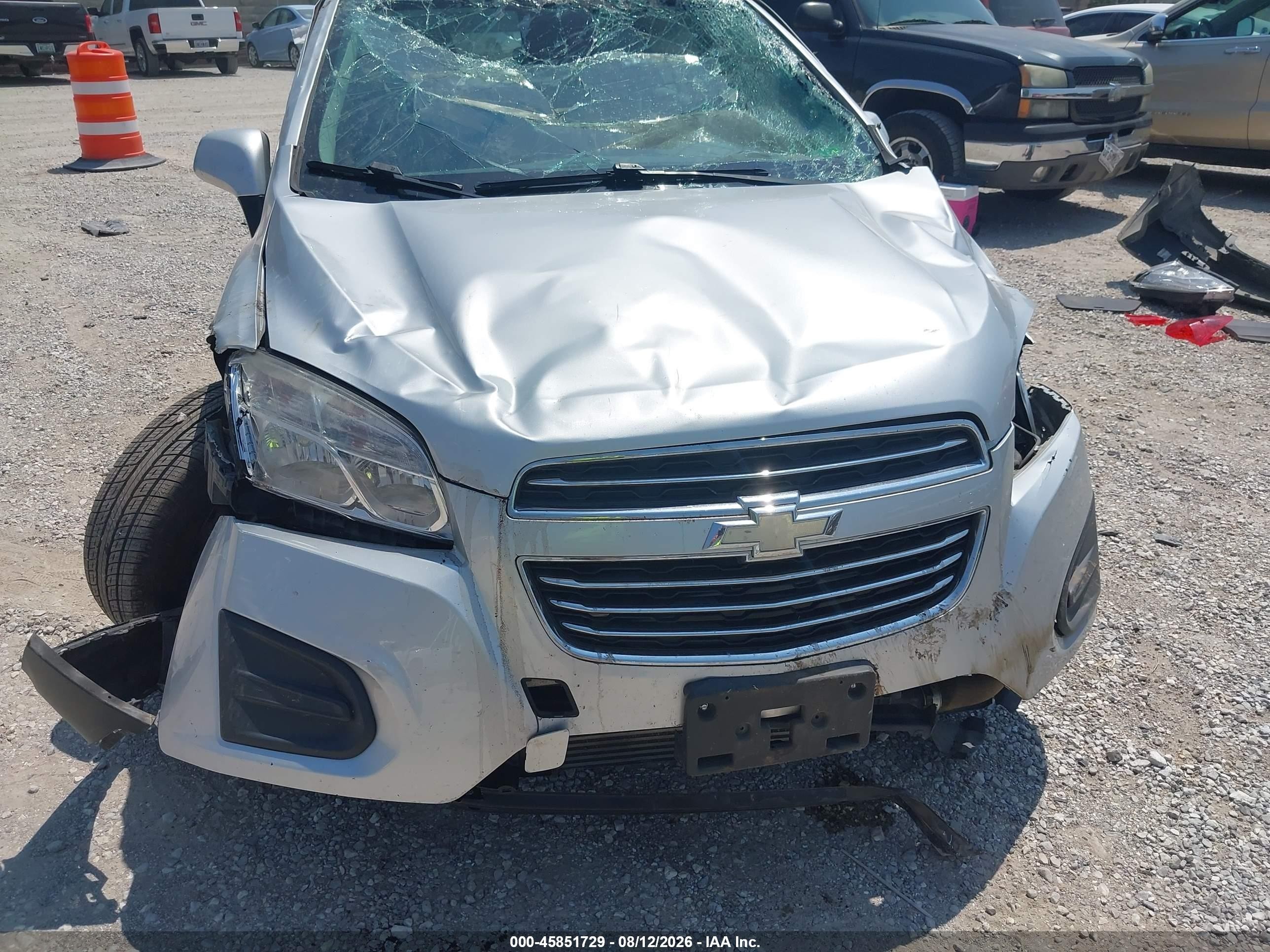 2015 Chevrolet Trax 1ls Silver vin: KL7CJKSB8FB245806