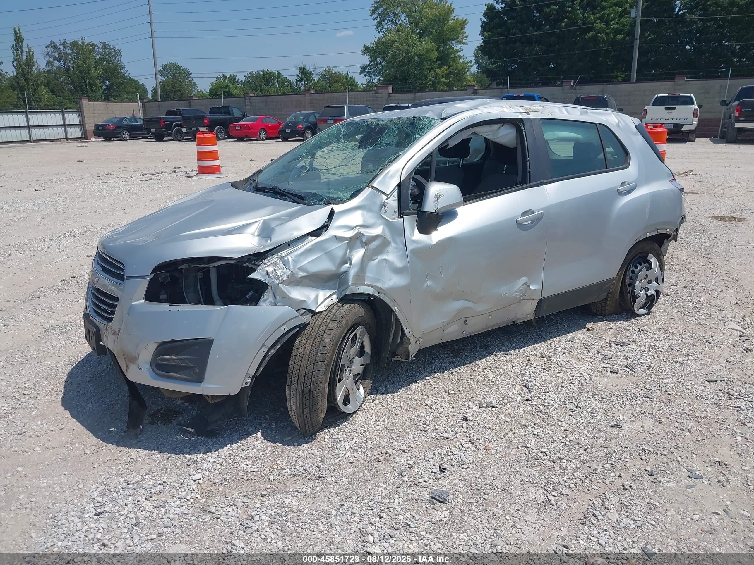 2015 Chevrolet Trax 1ls Silver vin: KL7CJKSB8FB245806