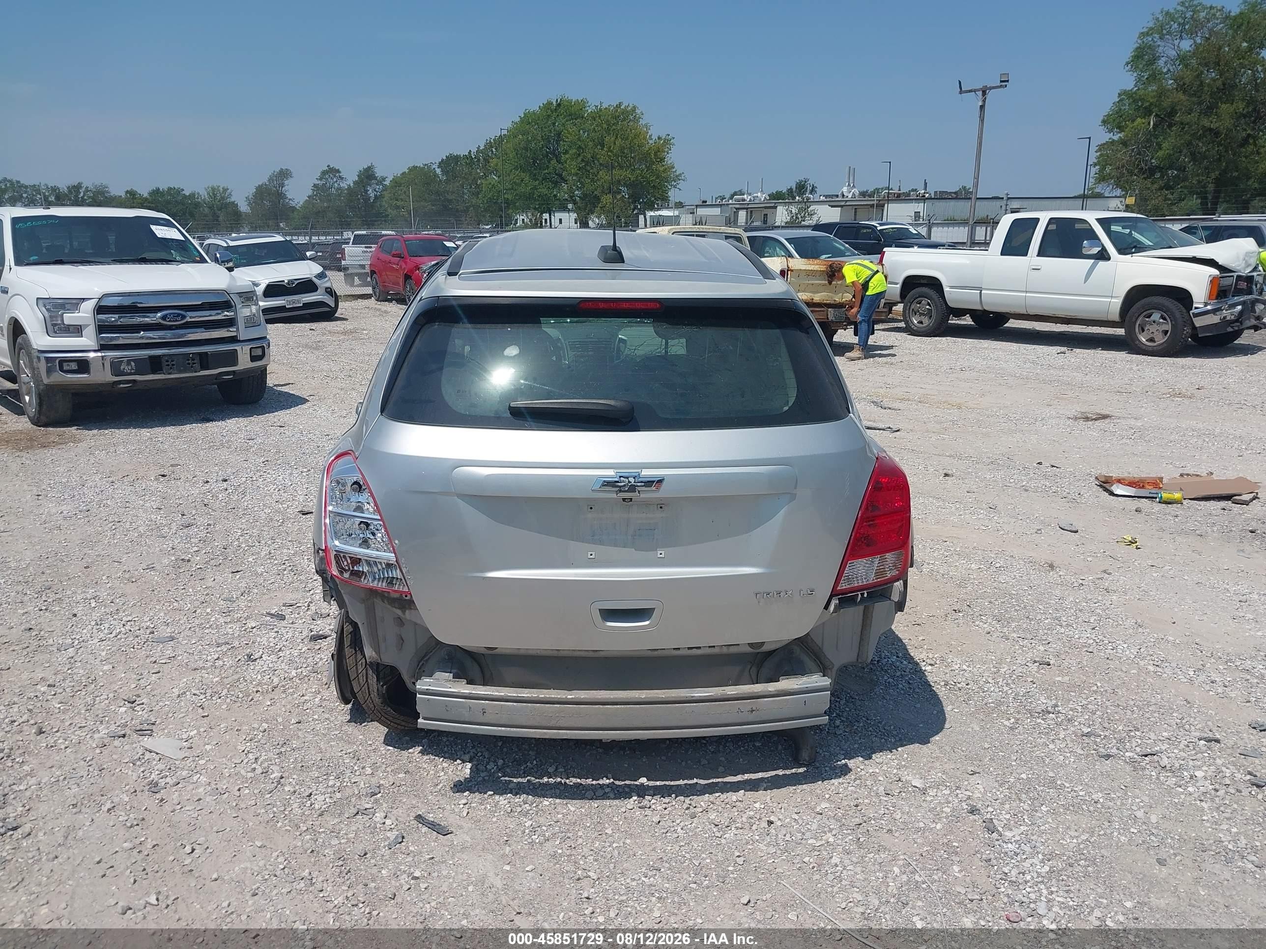 2015 Chevrolet Trax 1ls Silver vin: KL7CJKSB8FB245806
