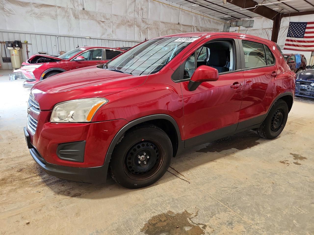 2015 Chevrolet Trax Ls Burgundy vin: KL7CJKSB9FB067713