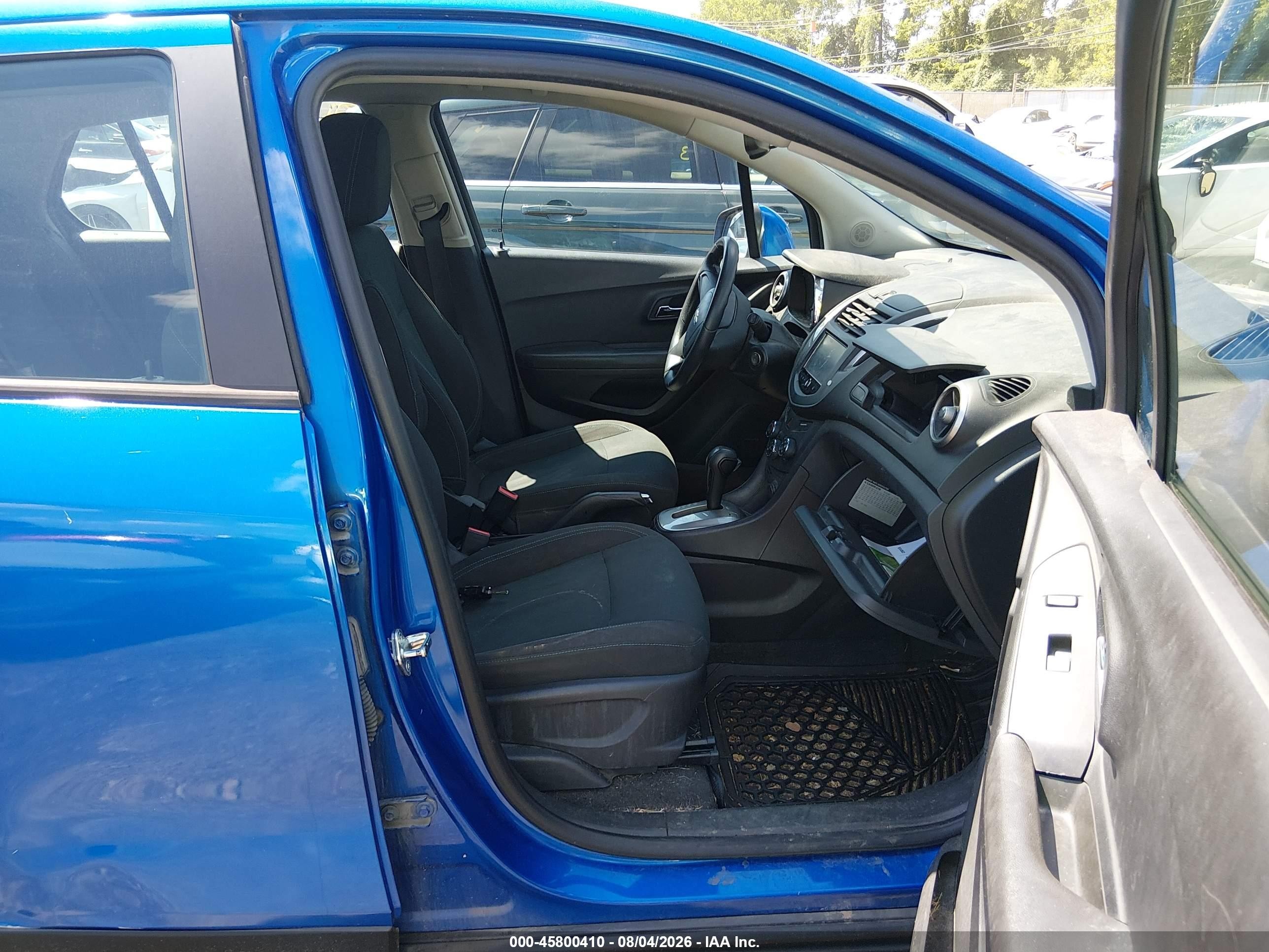2015 Chevrolet Trax 1ls Blue vin: KL7CJKSB9FB122189