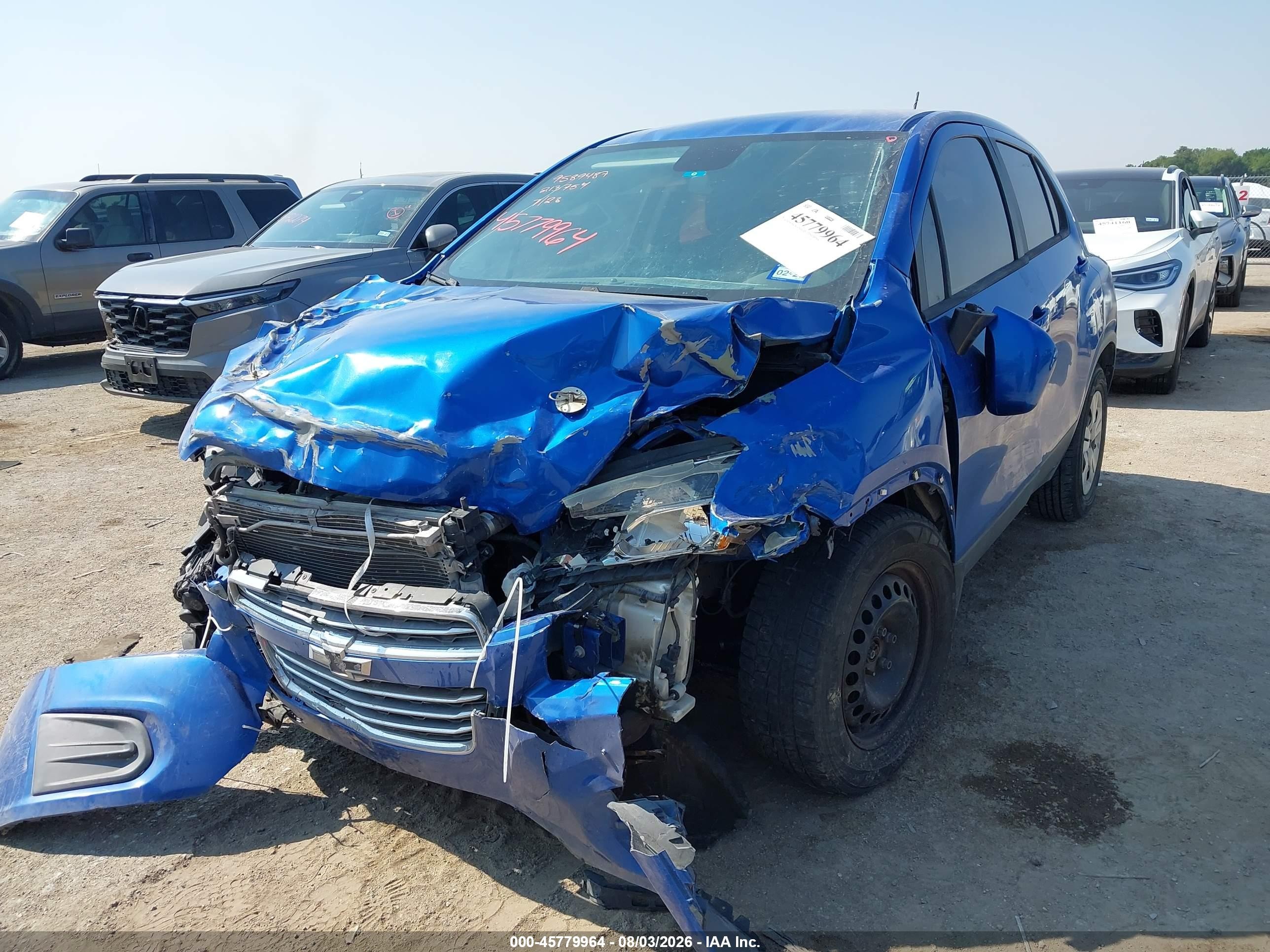 2015 Chevrolet Trax 1ls Blue vin: KL7CJKSB9FB213754