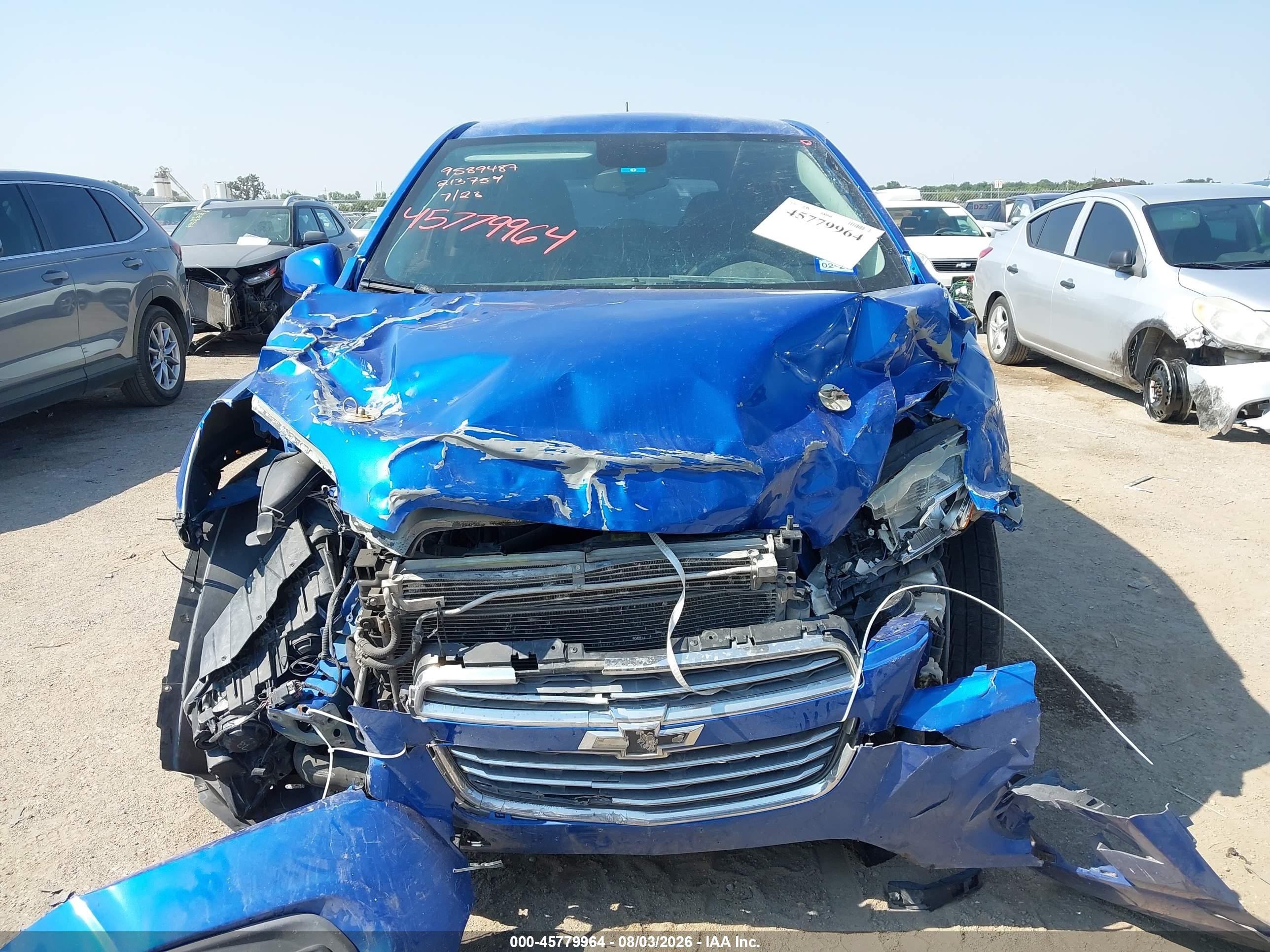 2015 Chevrolet Trax 1ls Blue vin: KL7CJKSB9FB213754