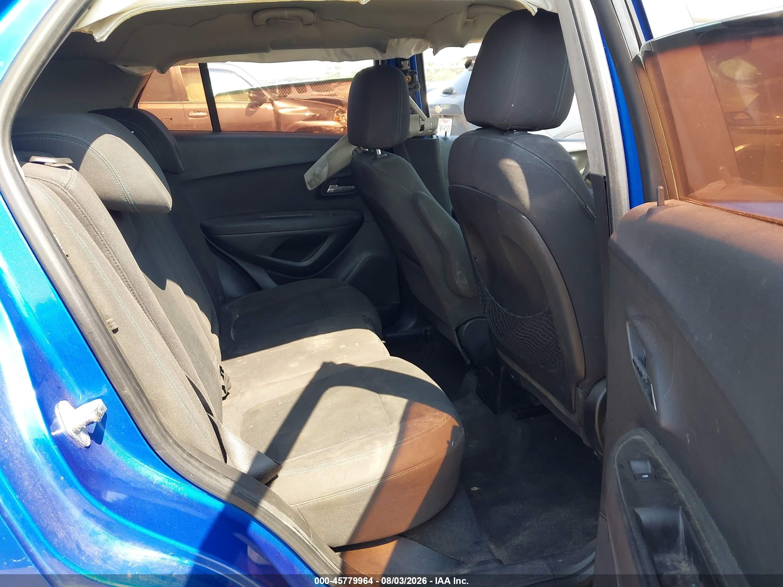 2015 Chevrolet Trax 1ls Blue vin: KL7CJKSB9FB213754