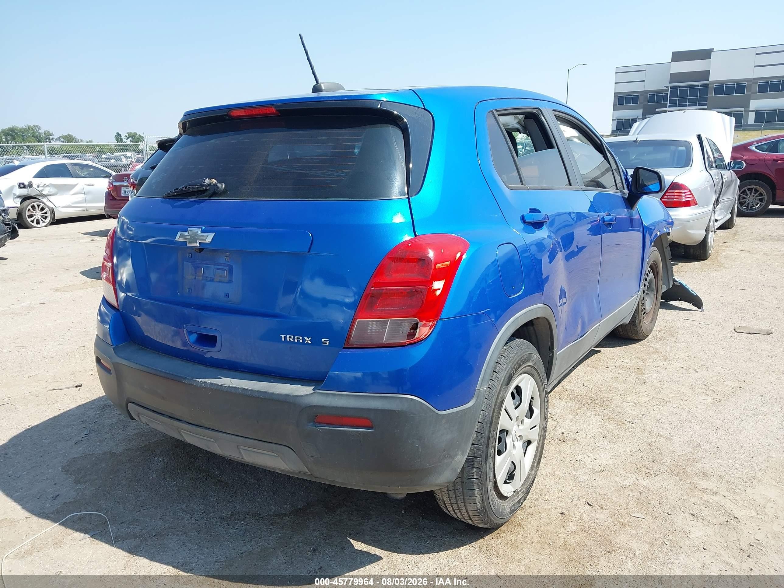 2015 Chevrolet Trax 1ls Blue vin: KL7CJKSB9FB213754