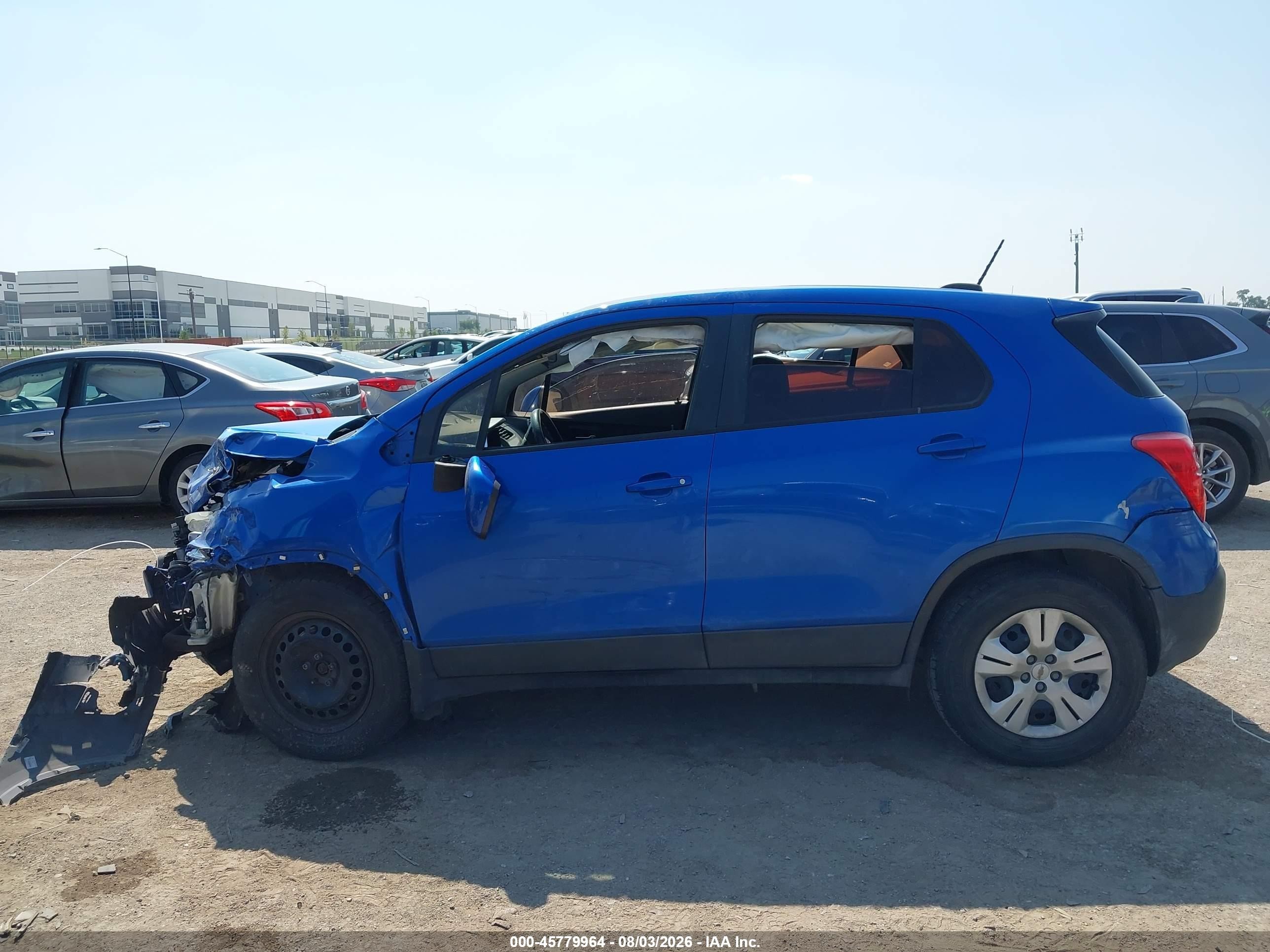 2015 Chevrolet Trax 1ls Blue vin: KL7CJKSB9FB213754