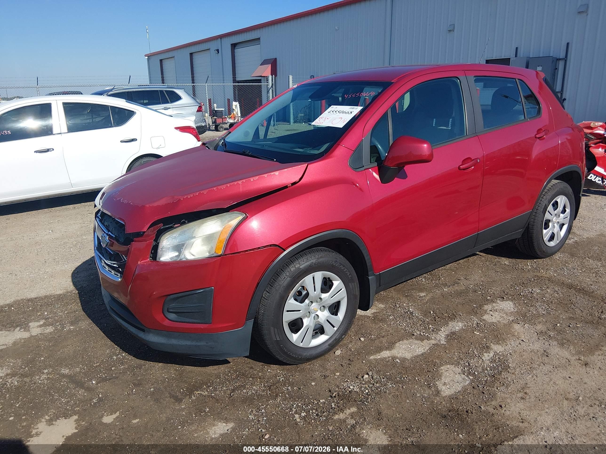 2015 Chevrolet Trax 1ls Red vin: KL7CJKSB9FB263229
