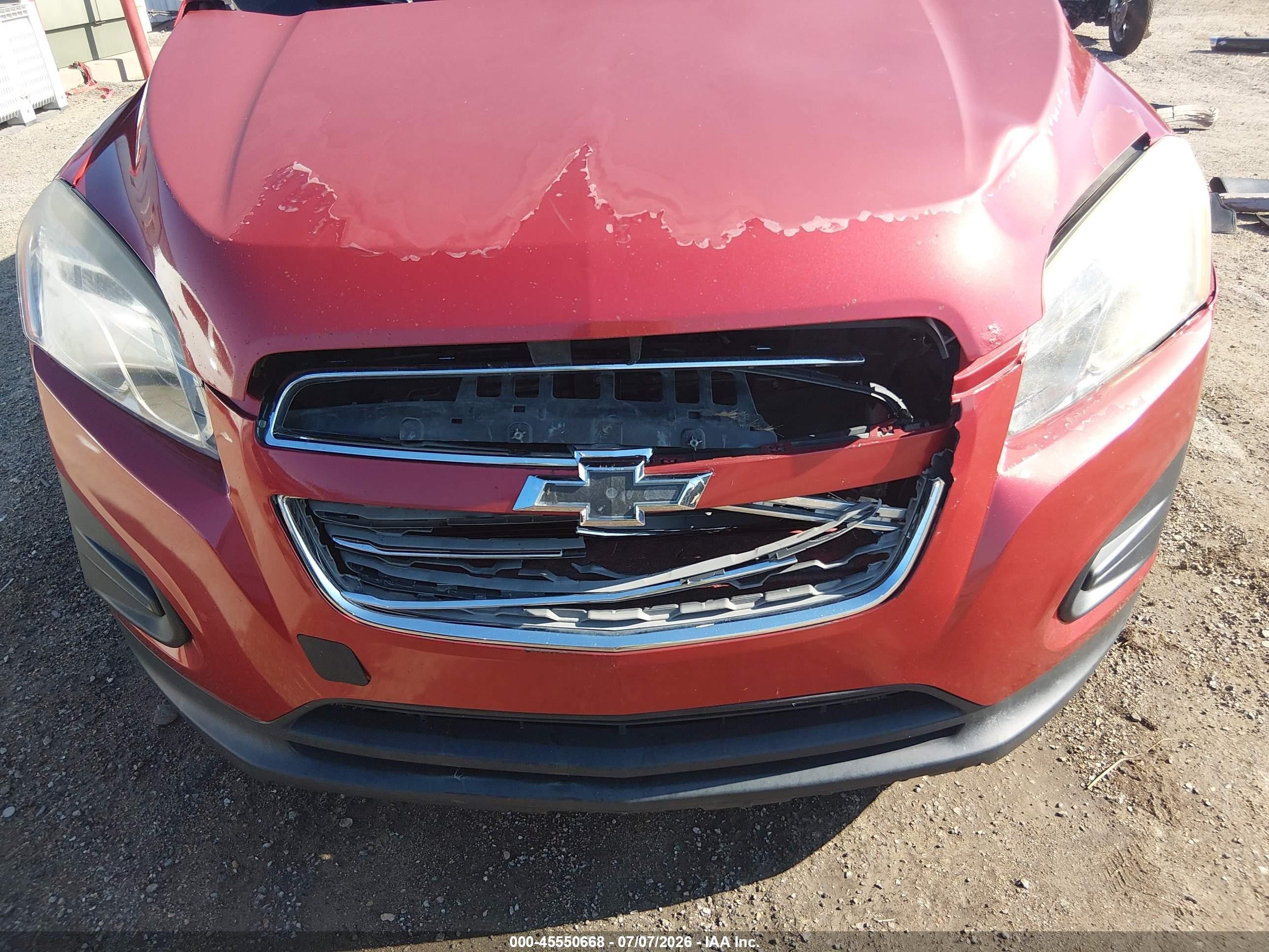 2015 Chevrolet Trax 1ls Red vin: KL7CJKSB9FB263229