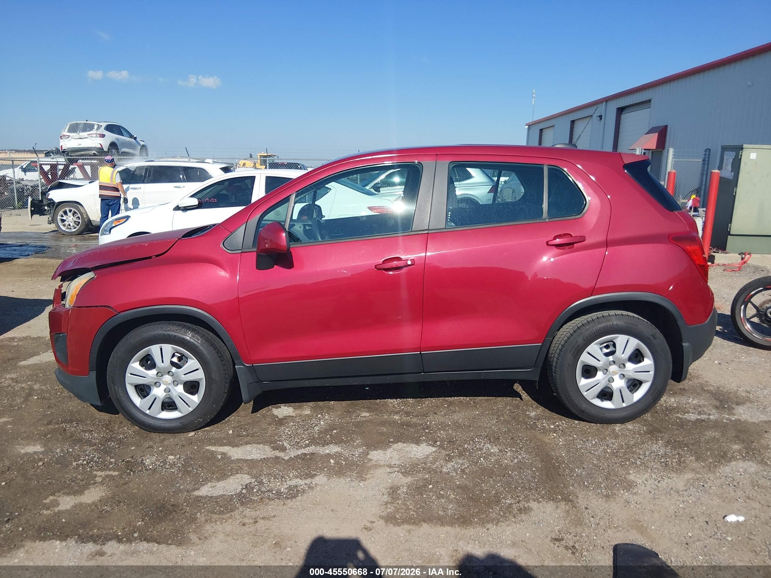 2015 Chevrolet Trax 1ls Red vin: KL7CJKSB9FB263229