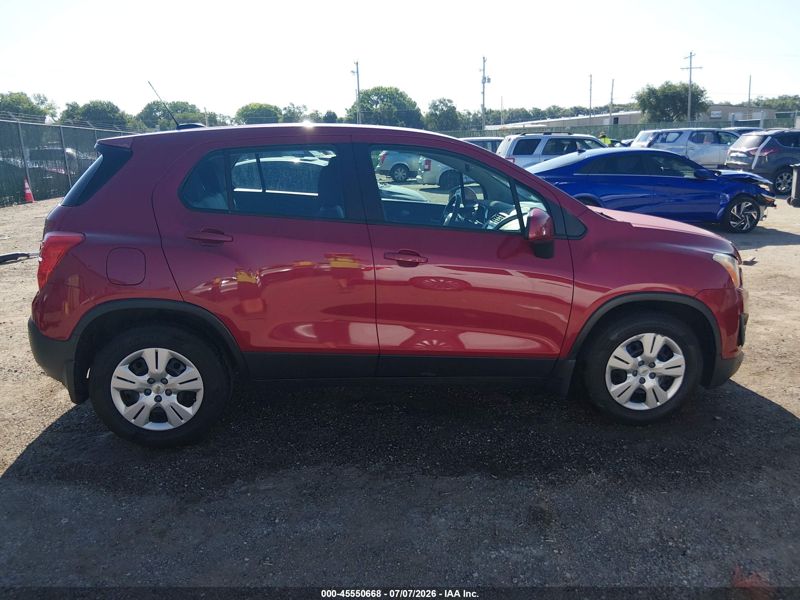 2015 Chevrolet Trax 1ls Red vin: KL7CJKSB9FB263229