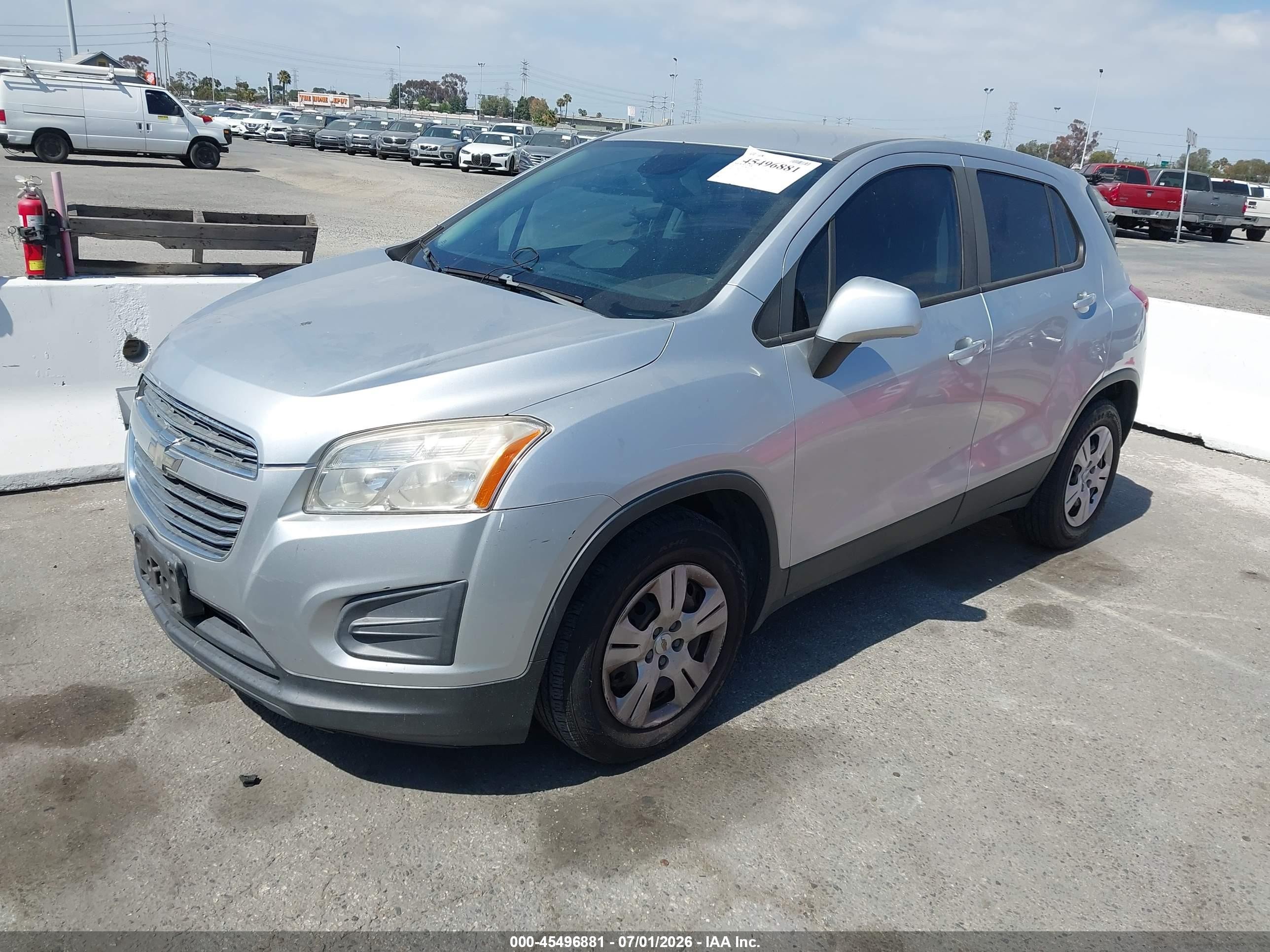 2015 Chevrolet Trax 1ls Серебряный vin: KL7CJKSBXFB207476