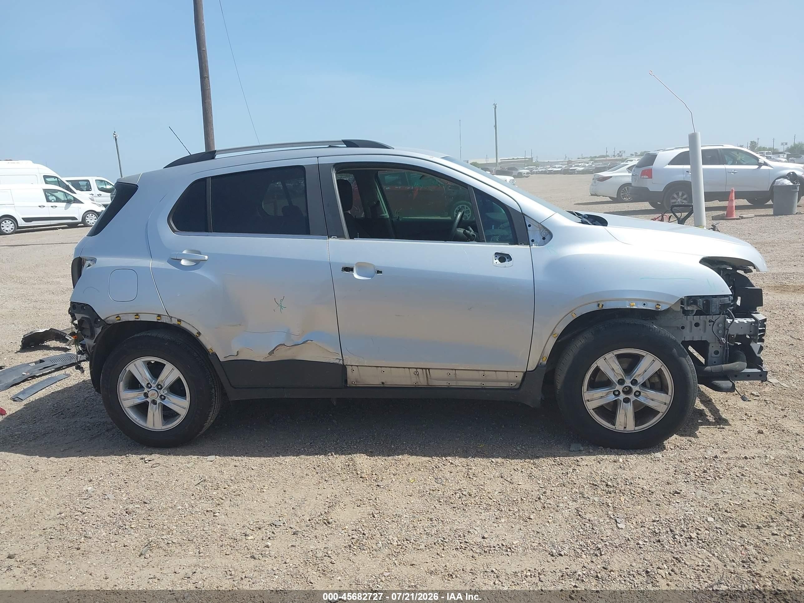 2015 Chevrolet Trax Lt Серебряный vin: KL7CJLSB0FB122328