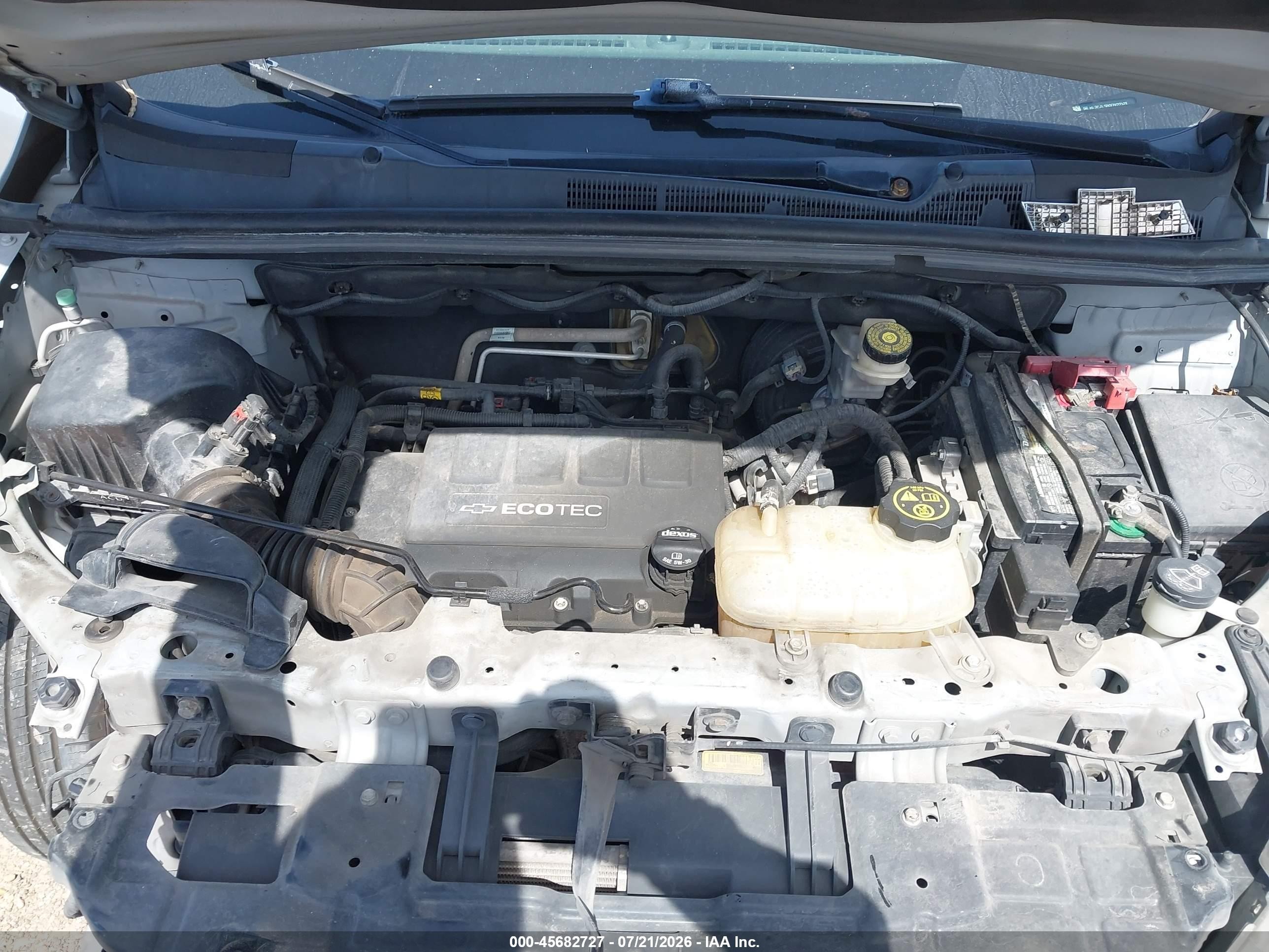 2015 Chevrolet Trax Lt Серебряный vin: KL7CJLSB0FB122328