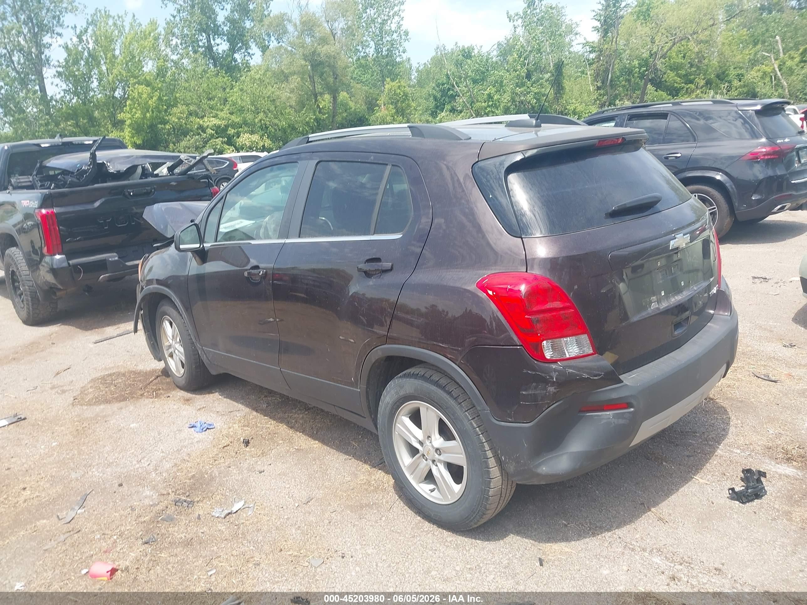 2015 Chevrolet Trax Lt Dark Brown vin: KL7CJLSB1FB089095