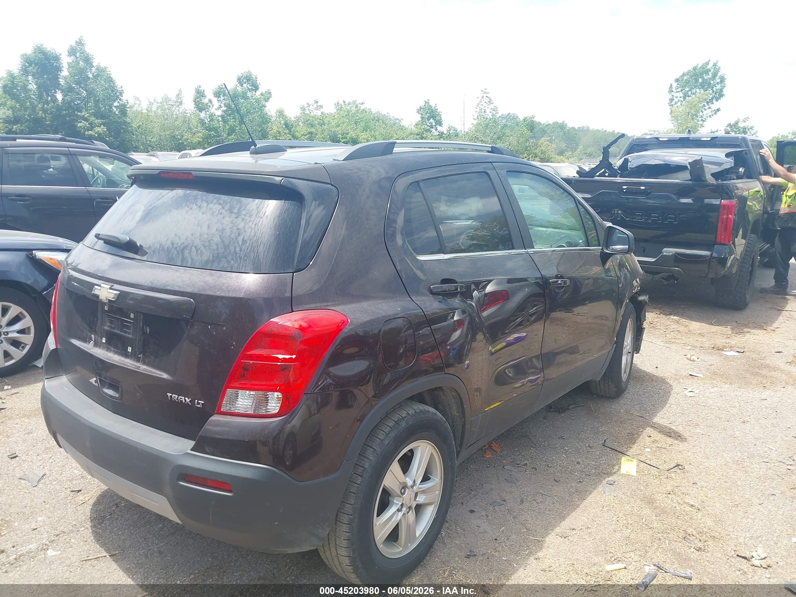 2015 Chevrolet Trax Lt Dark Brown vin: KL7CJLSB1FB089095
