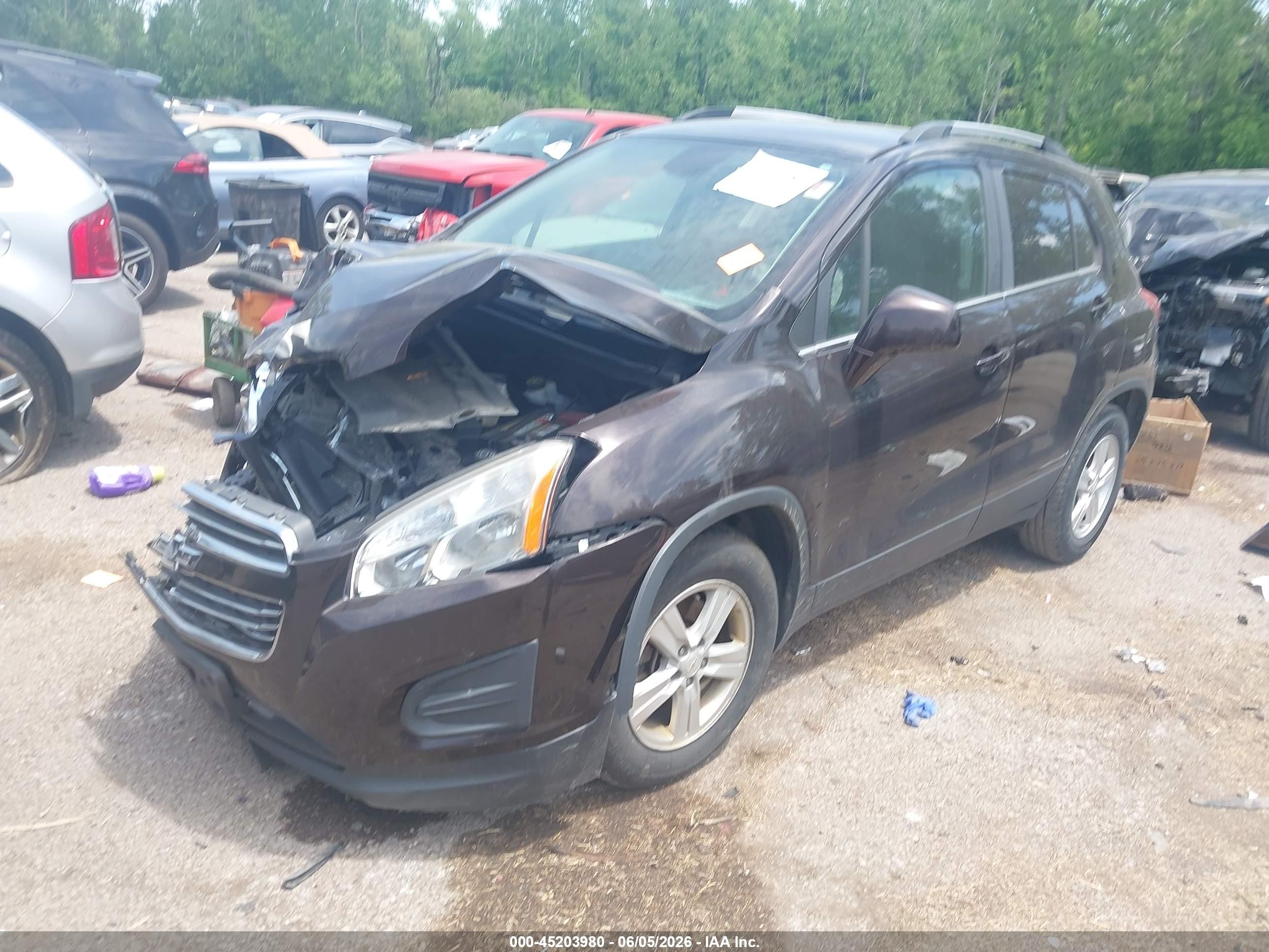 2015 Chevrolet Trax Lt Dark Brown vin: KL7CJLSB1FB089095