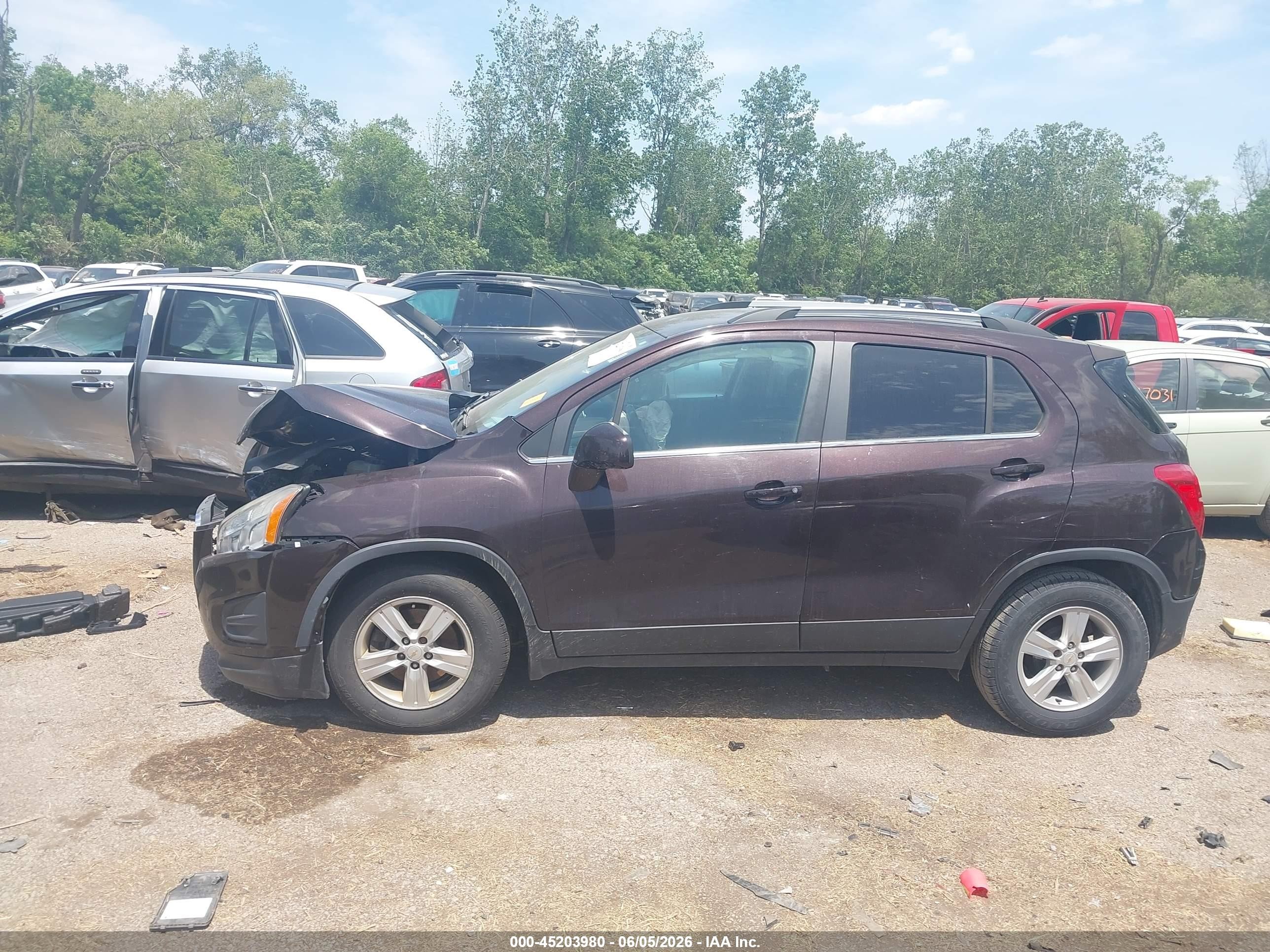 2015 Chevrolet Trax Lt Dark Brown vin: KL7CJLSB1FB089095