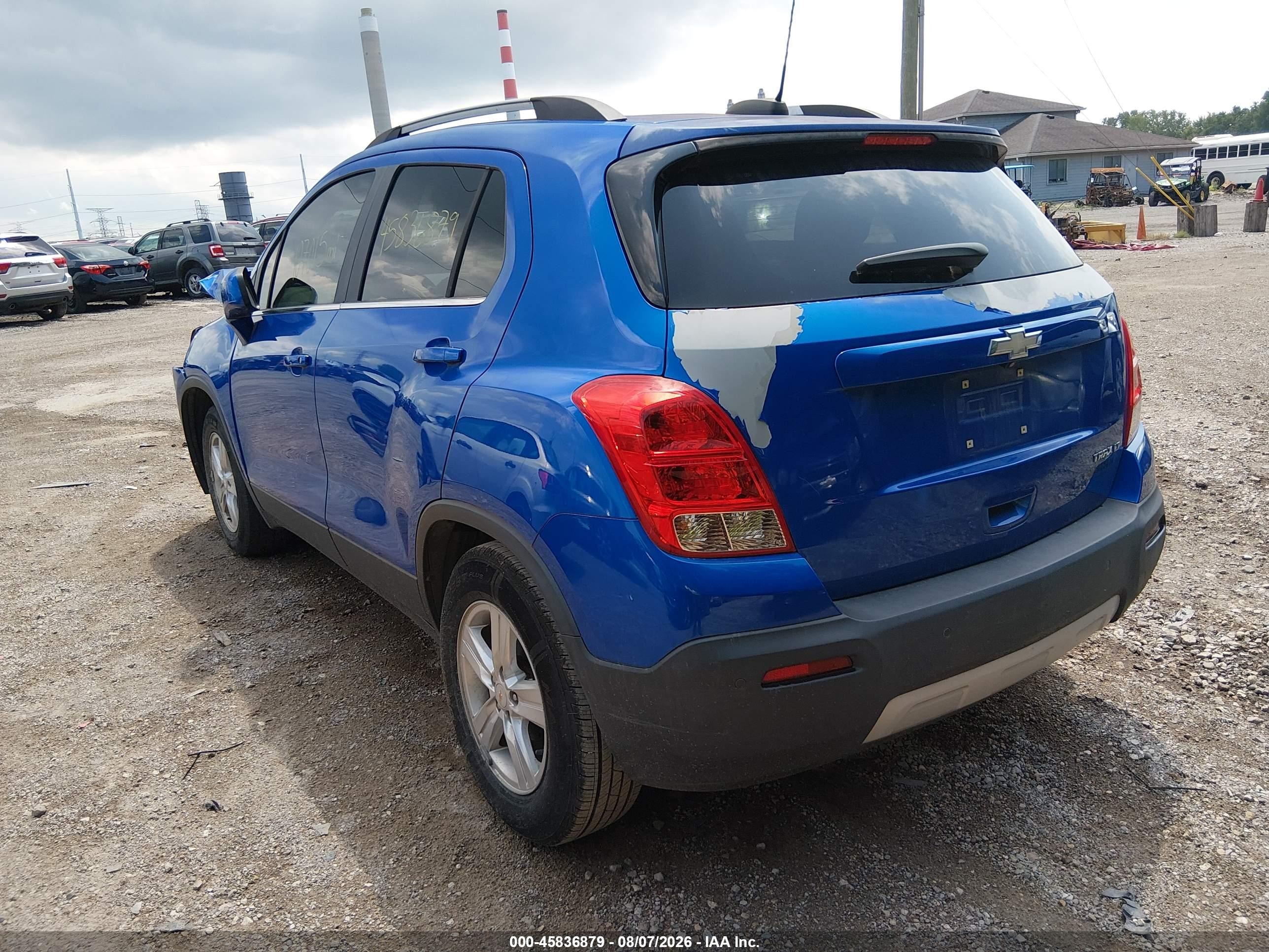 2015 Chevrolet Trax Lt Синий vin: KL7CJLSB1FB221126