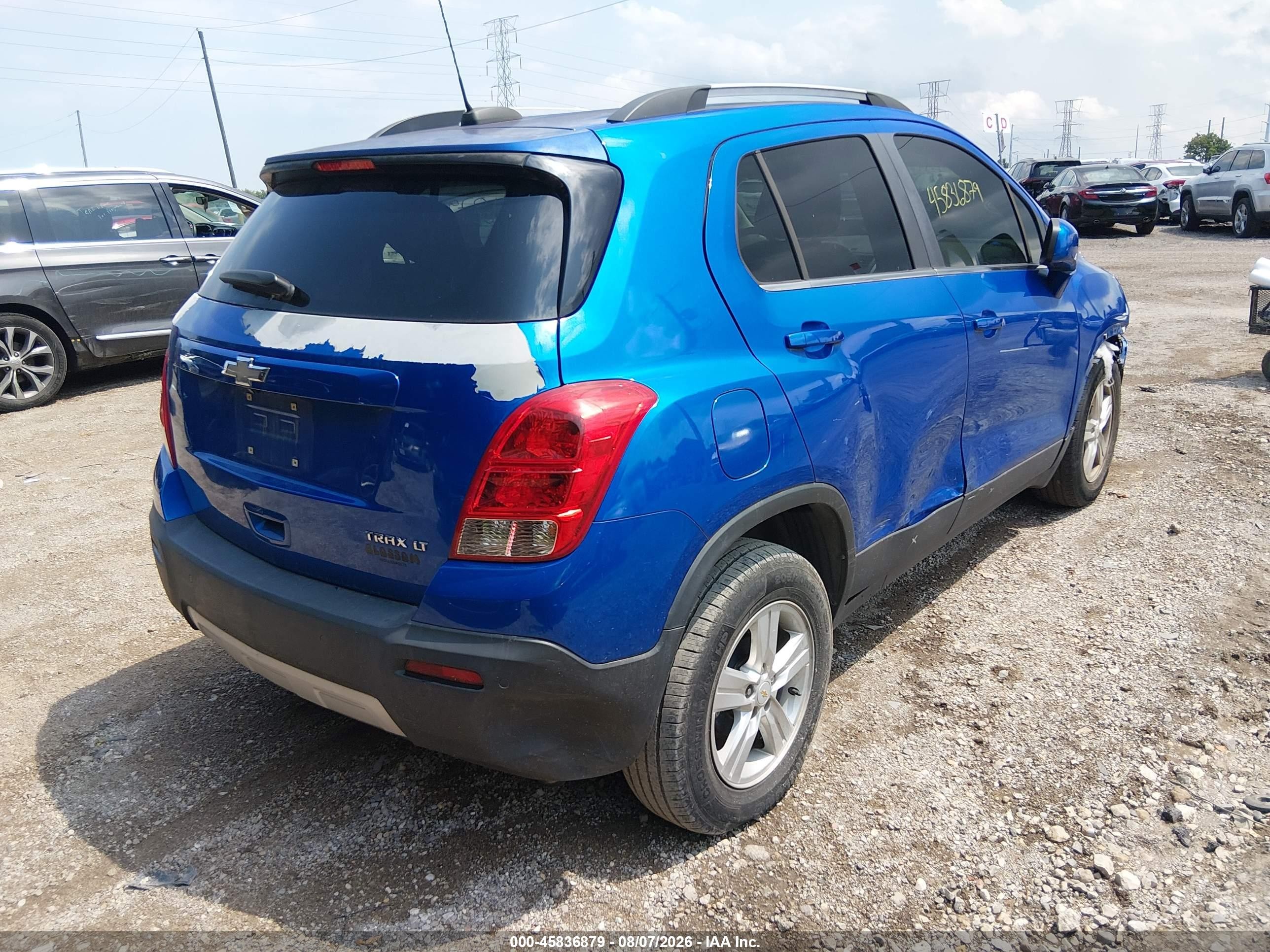 2015 Chevrolet Trax Lt Синий vin: KL7CJLSB1FB221126