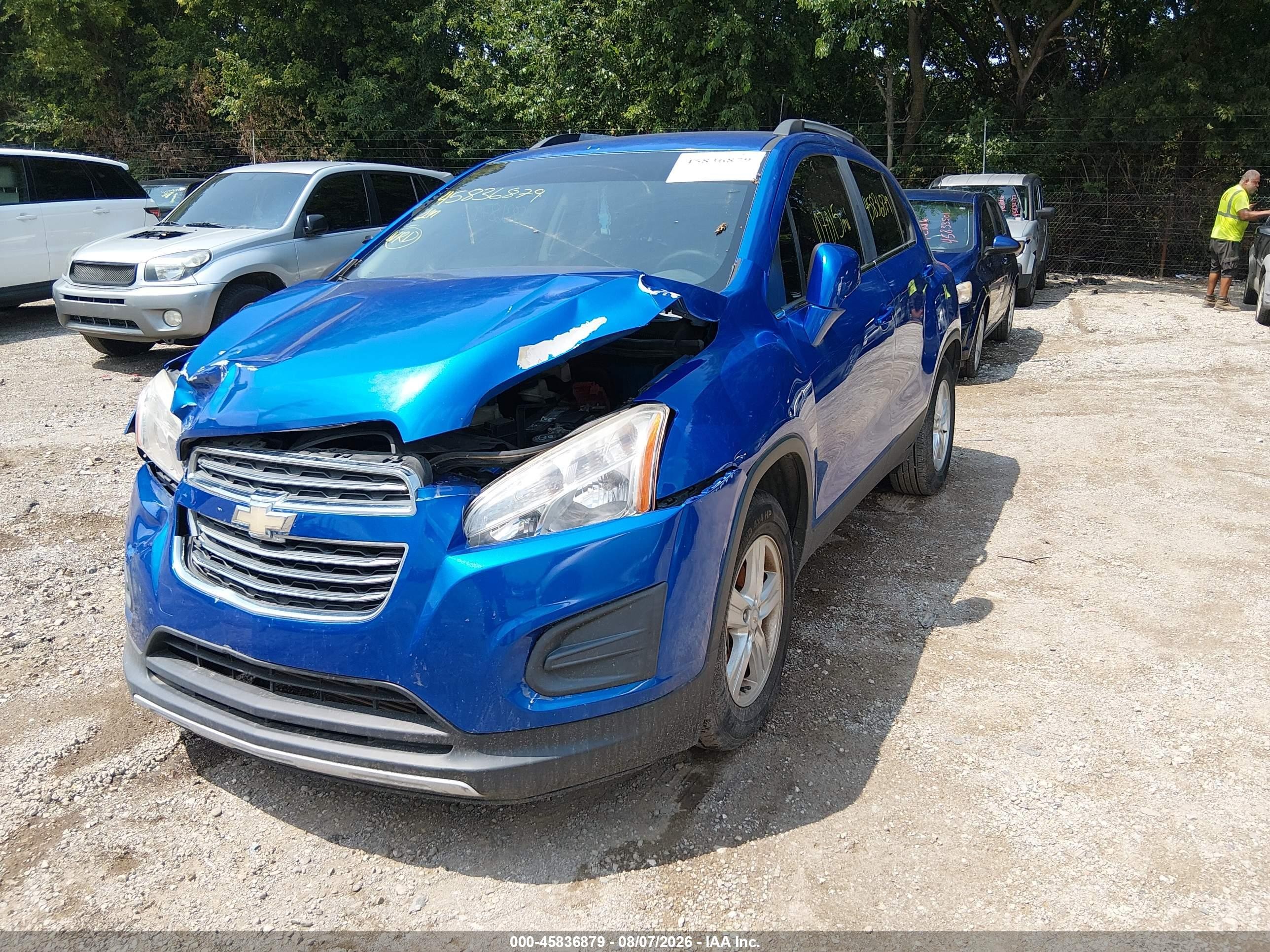 2015 Chevrolet Trax Lt Синий vin: KL7CJLSB1FB221126