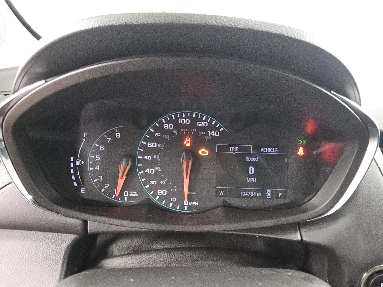 2019 Chevrolet Trax 1lt Gray vin: KL7CJLSB1KB748805 Damage: Warning Light - Engine, On, Unacceptable