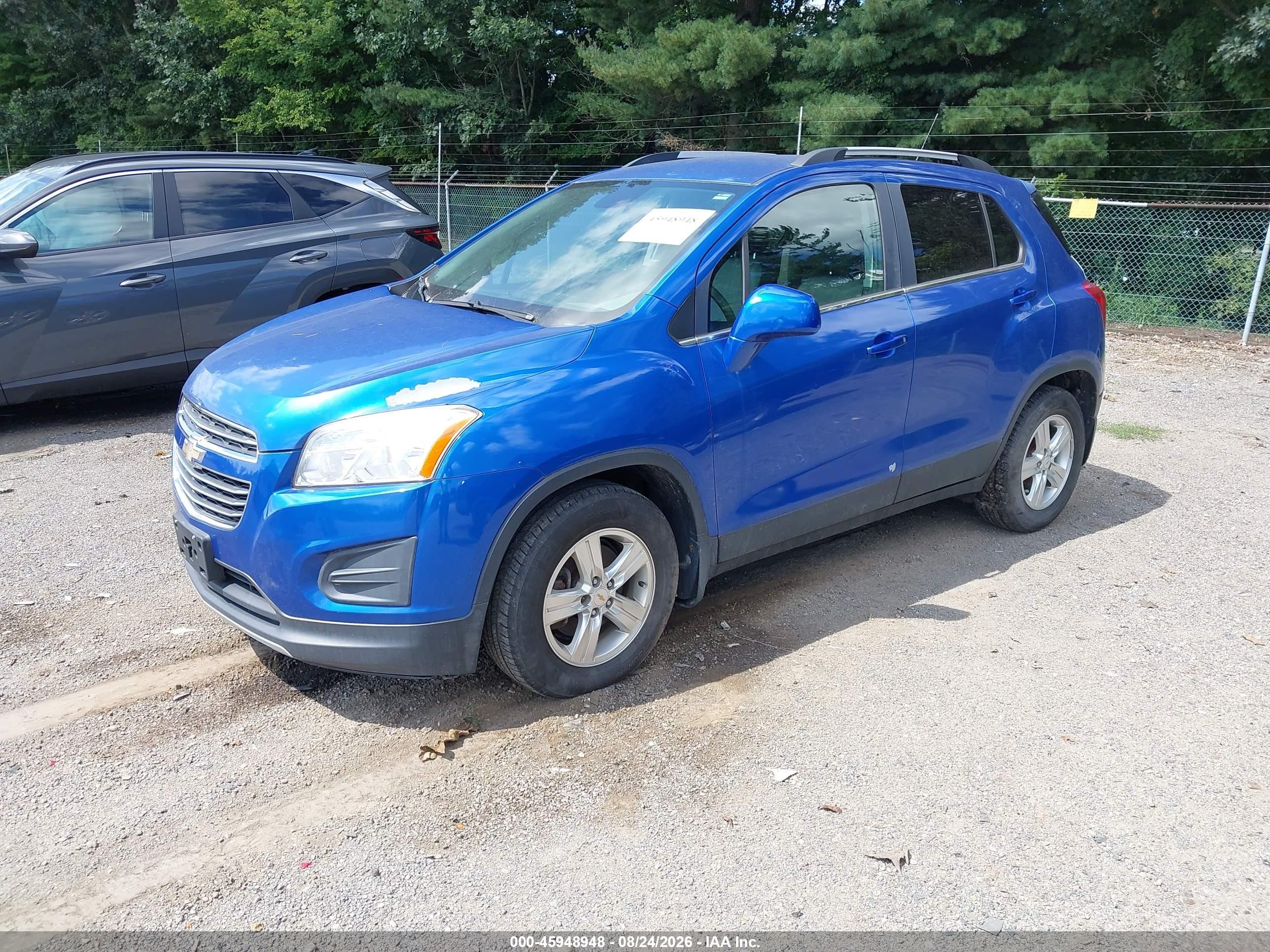 2015 Chevrolet Trax Lt Blue vin: KL7CJLSB2FB098842