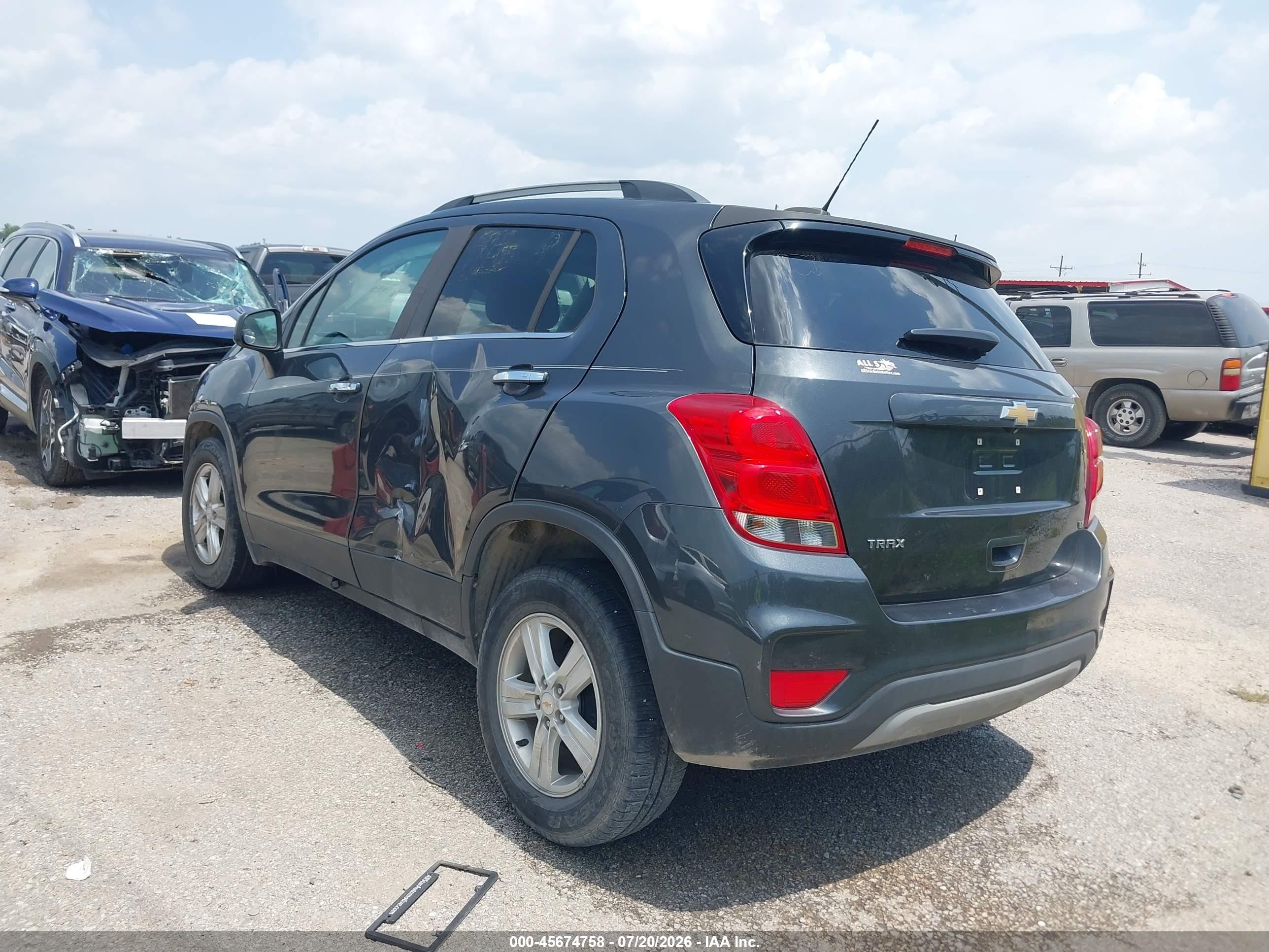 2017 Chevrolet Trax Lt Gray vin: KL7CJLSB2HB089335