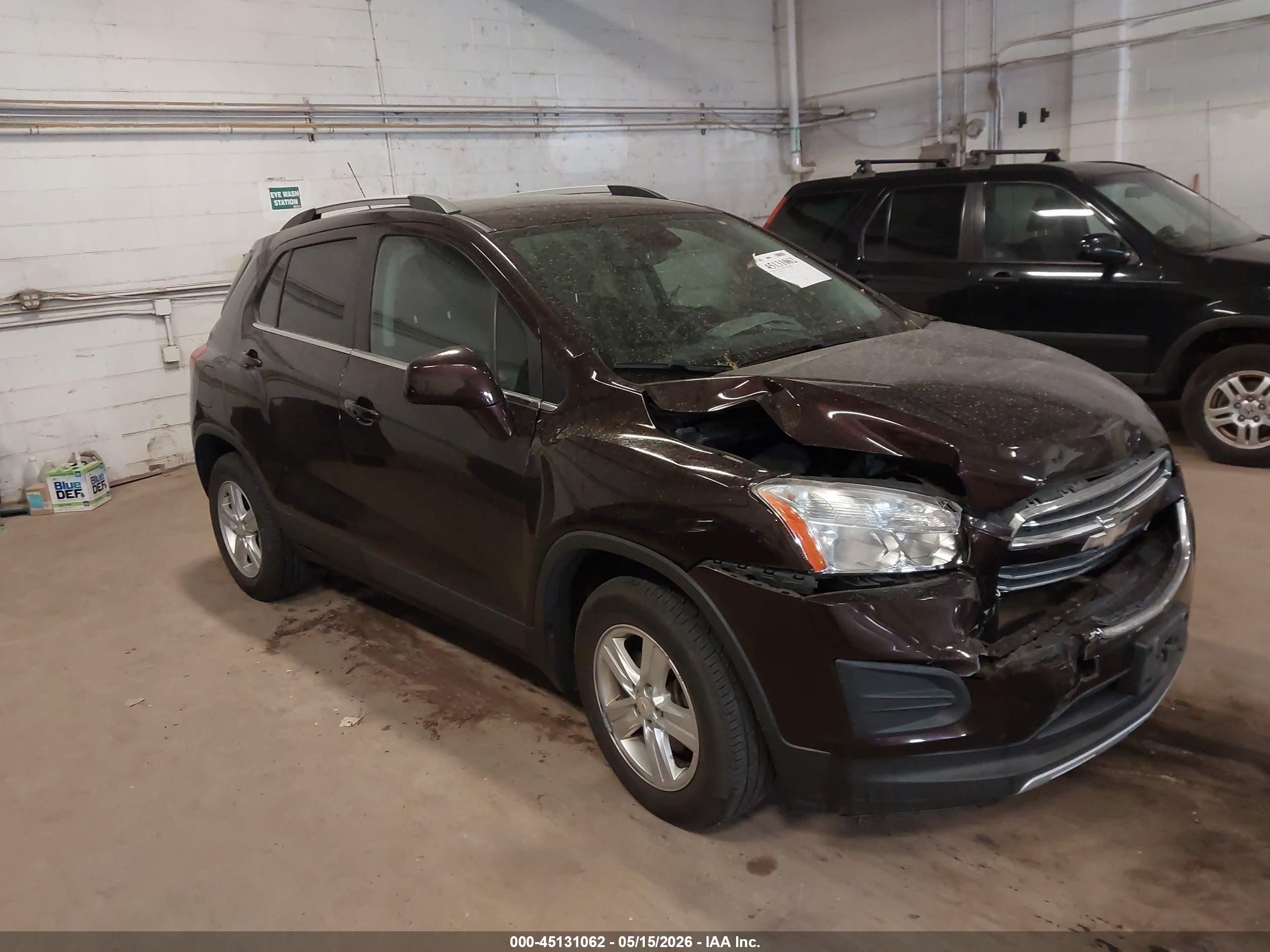 2015 Chevrolet Trax Lt Burgundy vin: KL7CJLSB4FB161715