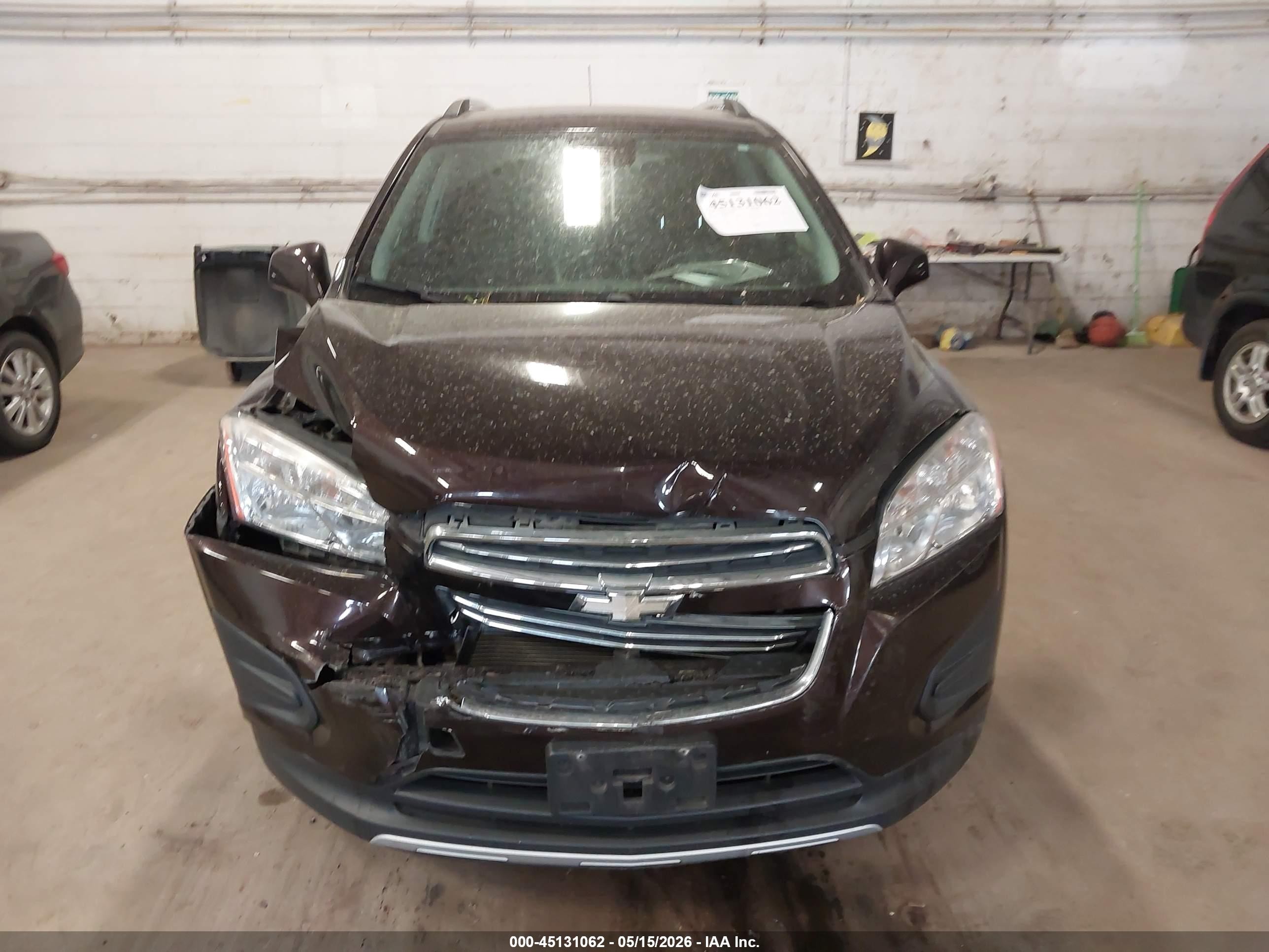 2015 Chevrolet Trax Lt Burgundy vin: KL7CJLSB4FB161715