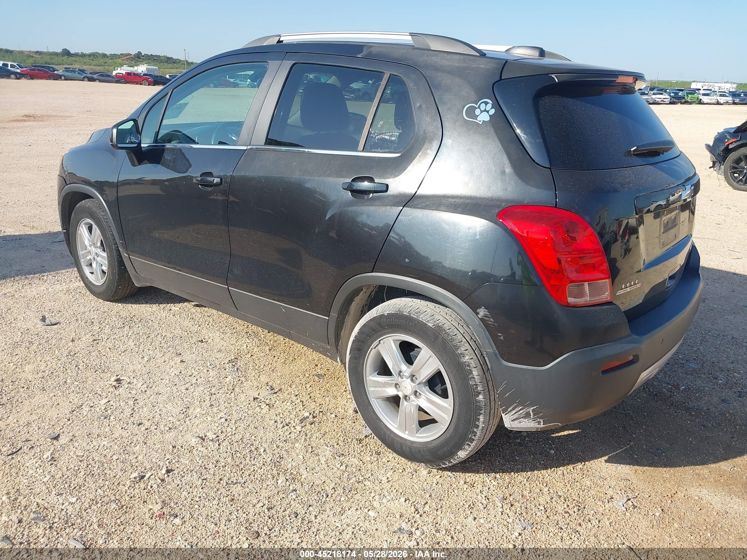 2015 Chevrolet Trax Lt Black vin: KL7CJLSB6FB063561