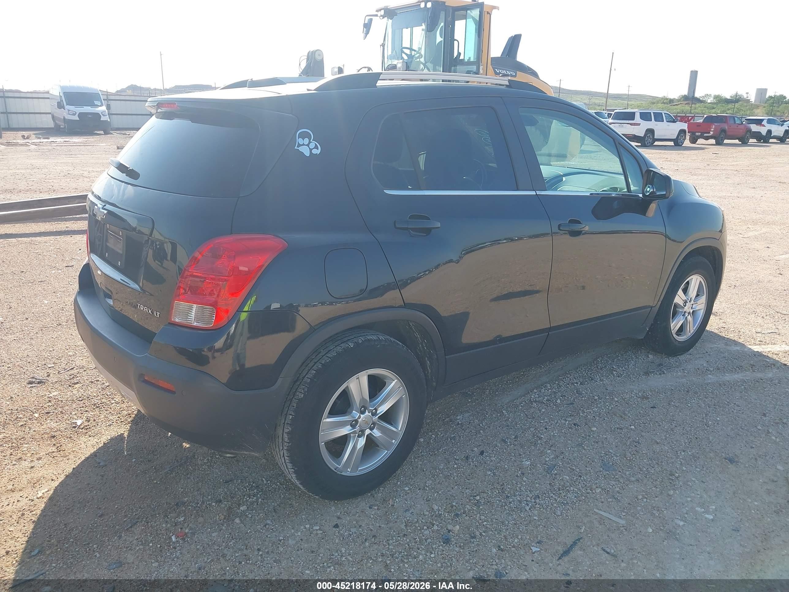2015 Chevrolet Trax Lt Black vin: KL7CJLSB6FB063561
