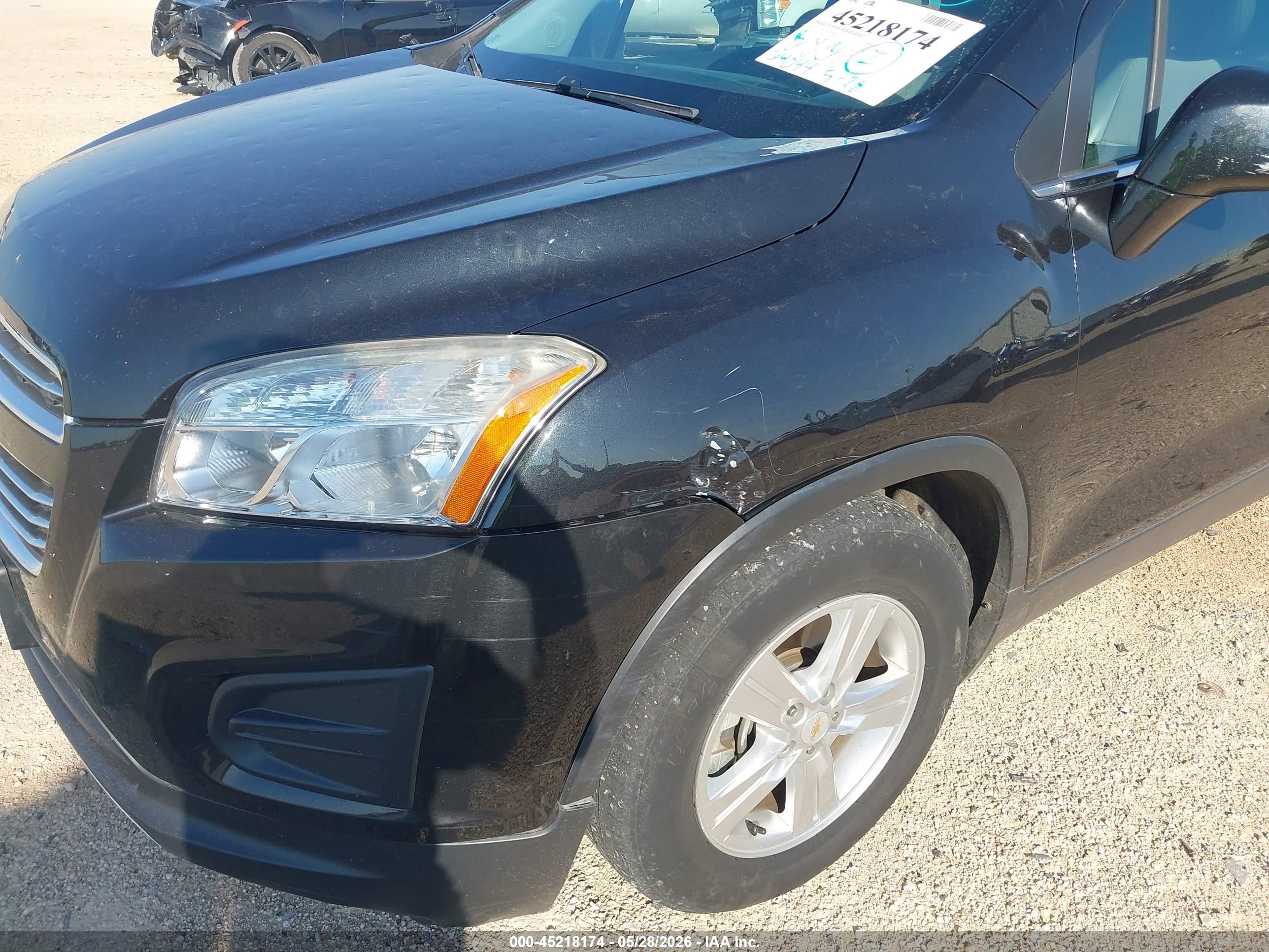 2015 Chevrolet Trax Lt Black vin: KL7CJLSB6FB063561