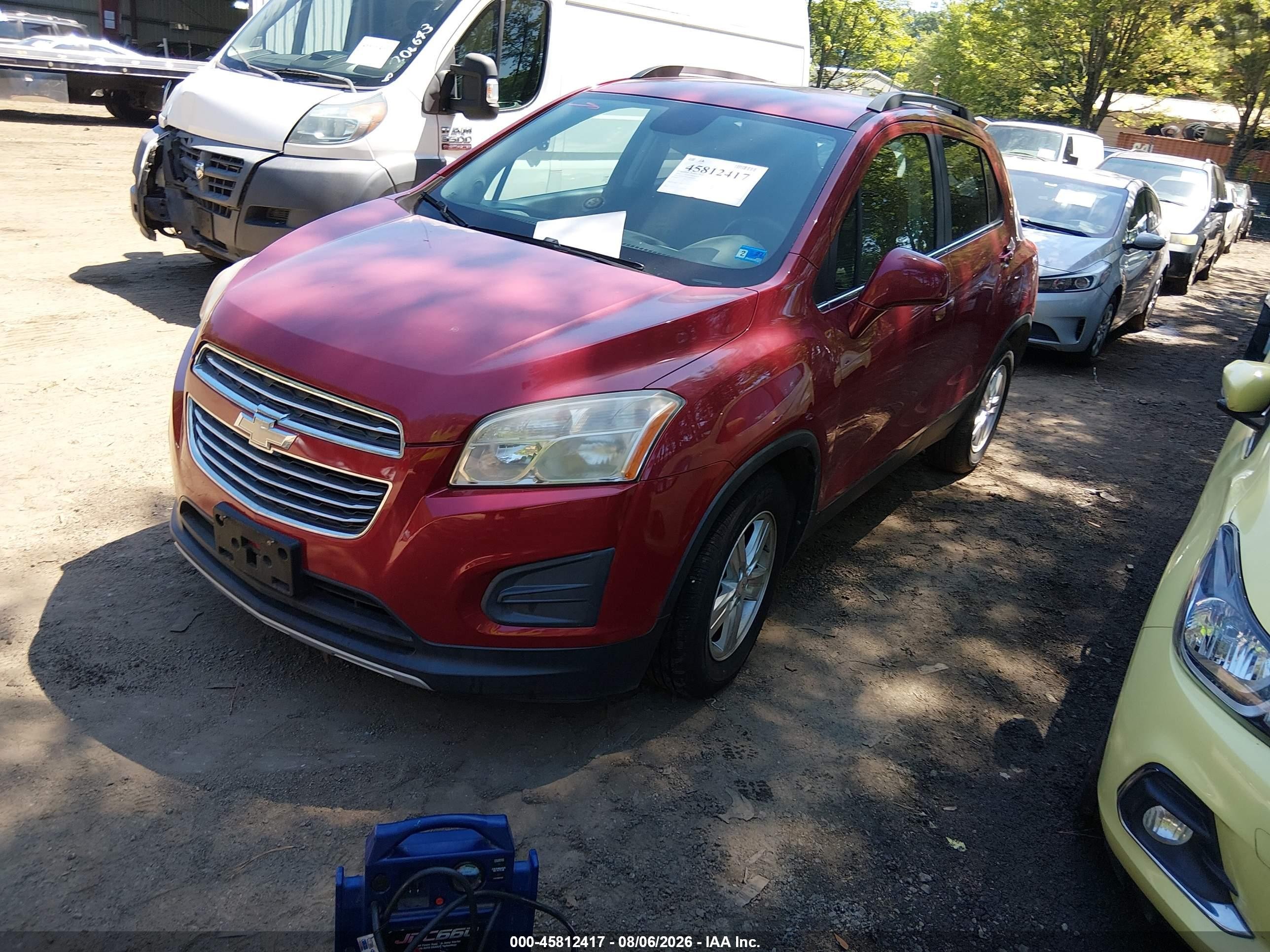 2015 Chevrolet Trax Lt Red vin: KL7CJLSB6FB139330