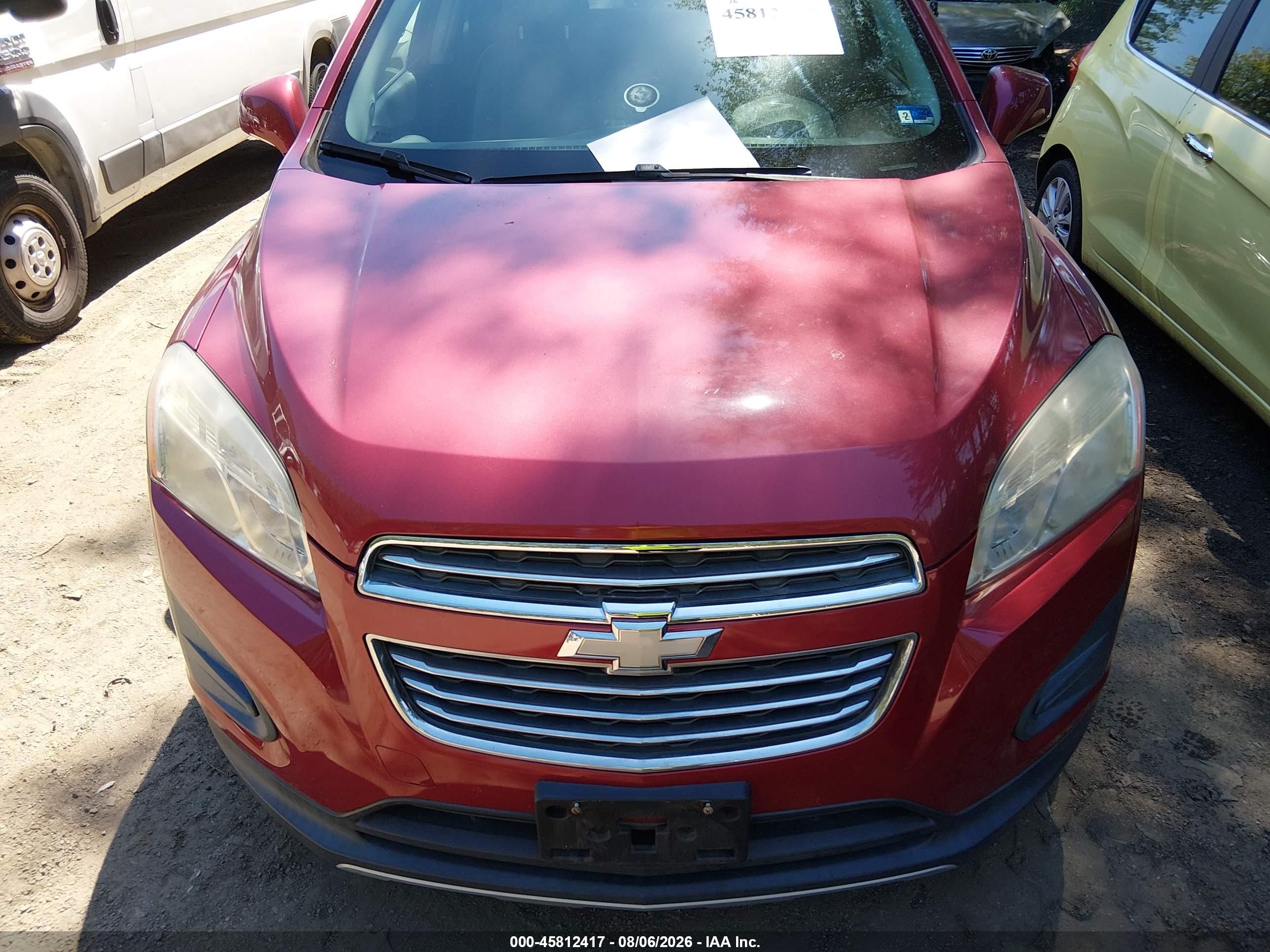 2015 Chevrolet Trax Lt Red vin: KL7CJLSB6FB139330