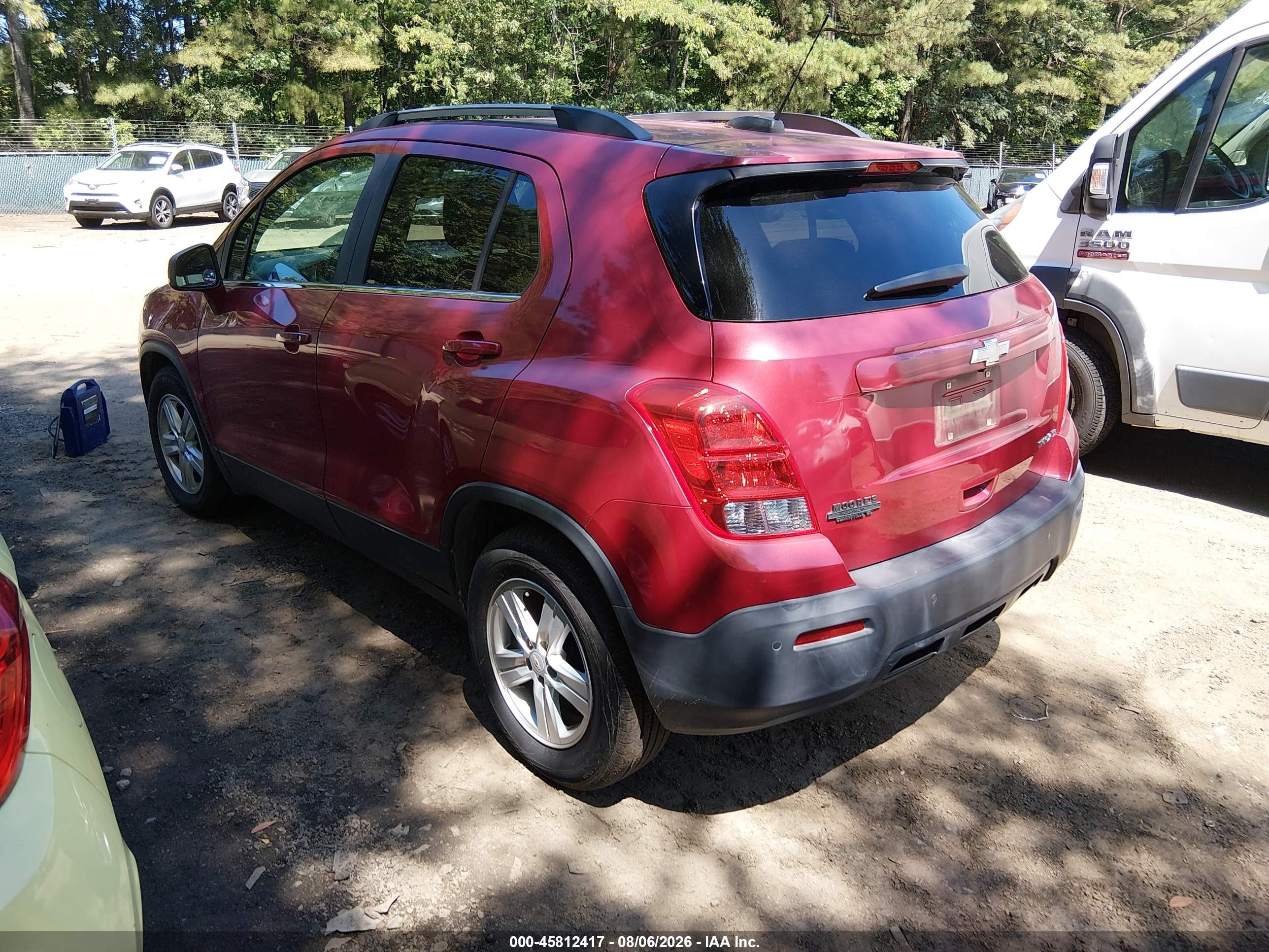 2015 Chevrolet Trax Lt Red vin: KL7CJLSB6FB139330