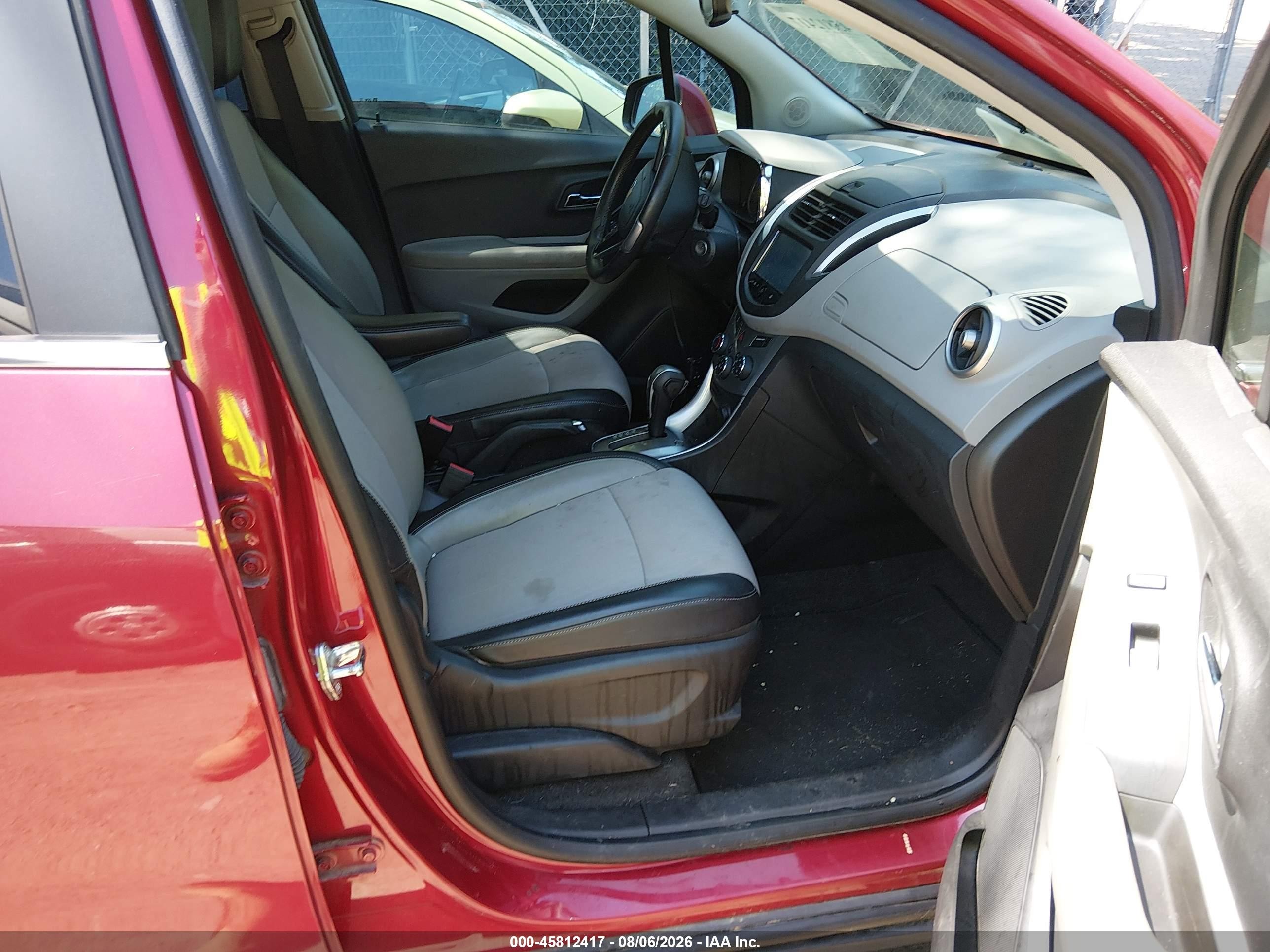 2015 Chevrolet Trax Lt Red vin: KL7CJLSB6FB139330
