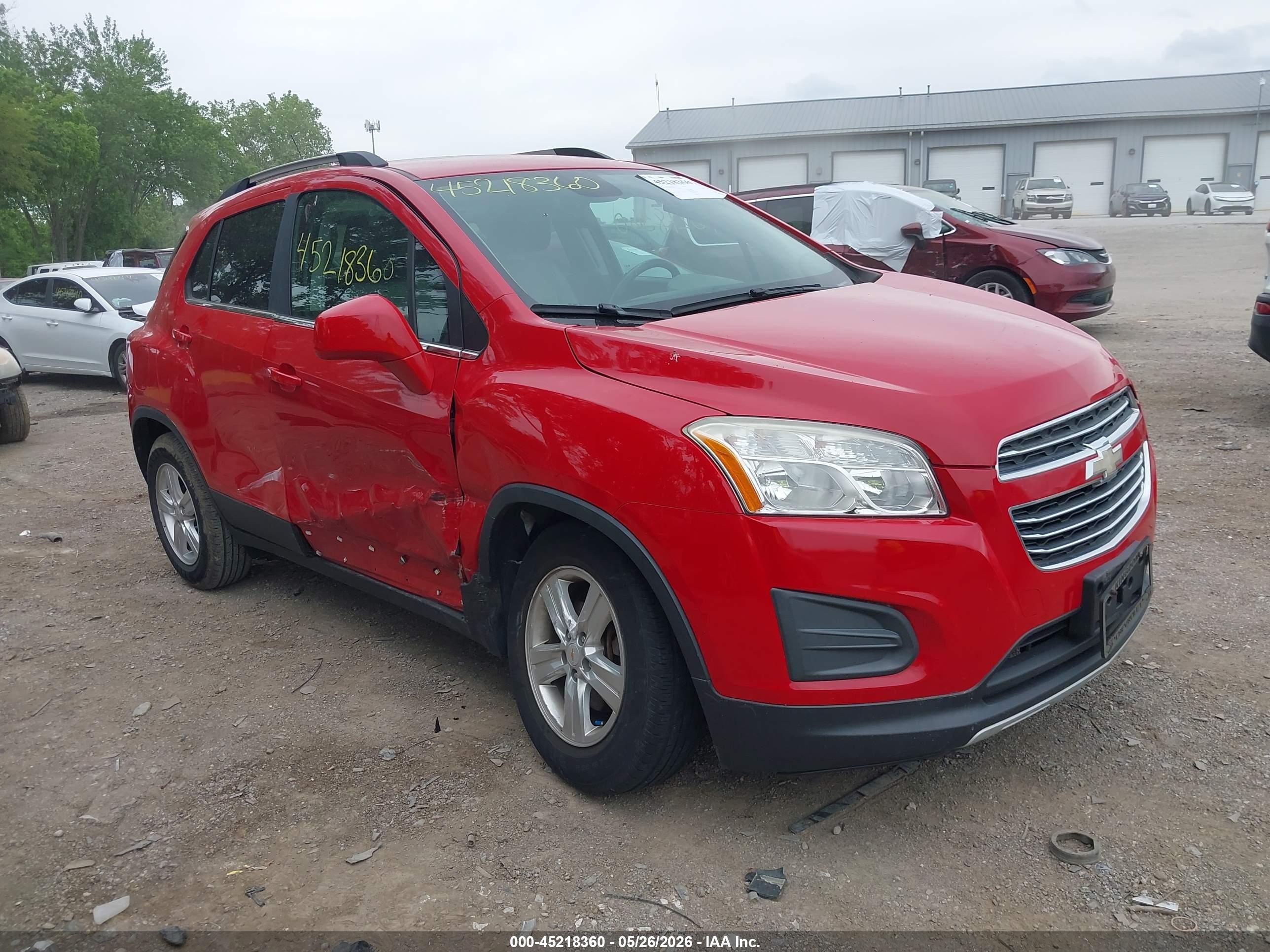 2015 Chevrolet Trax Lt Red vin: KL7CJLSB7FB114730