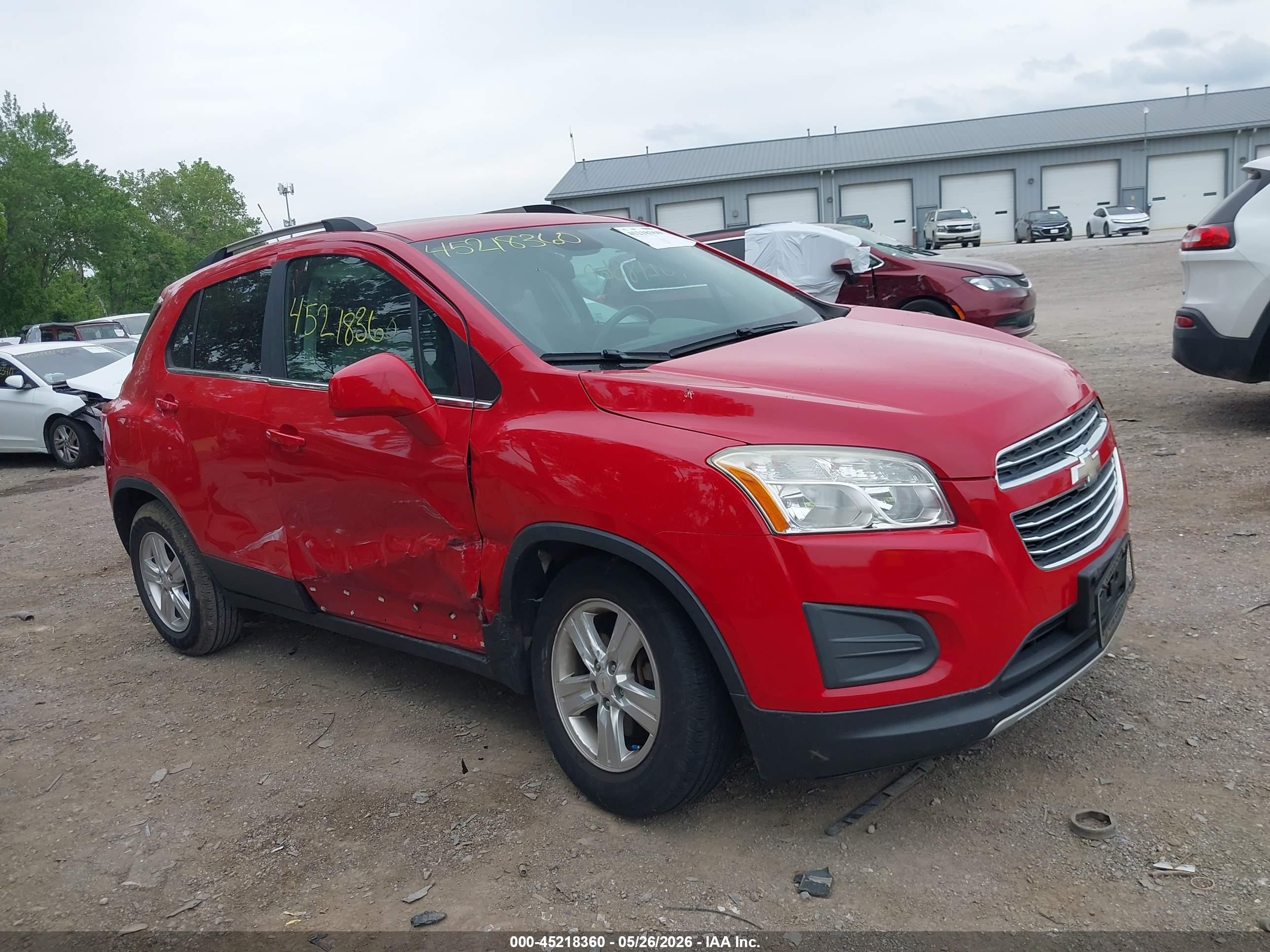 2015 Chevrolet Trax Lt Red vin: KL7CJLSB7FB114730