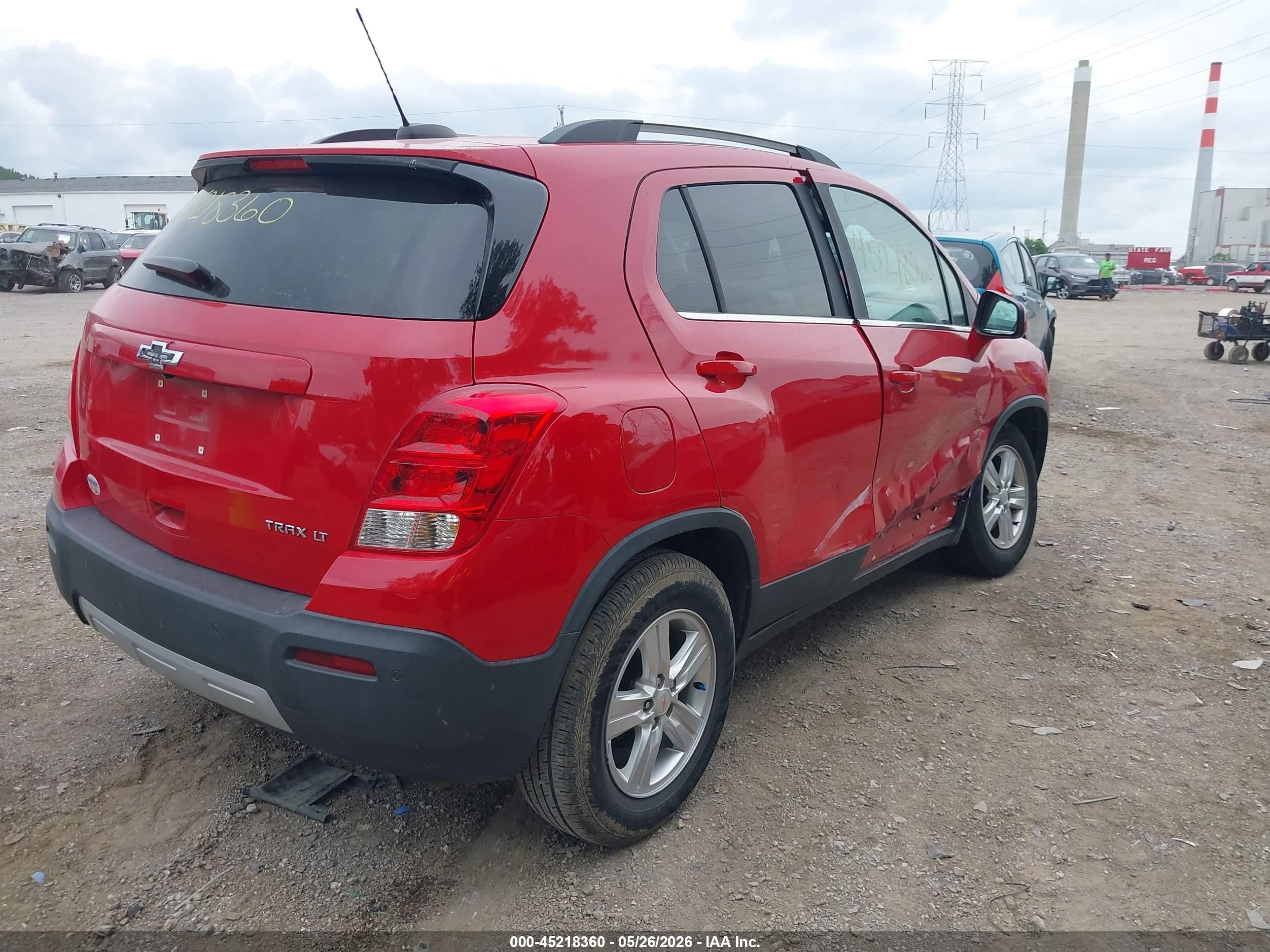 2015 Chevrolet Trax Lt Red vin: KL7CJLSB7FB114730