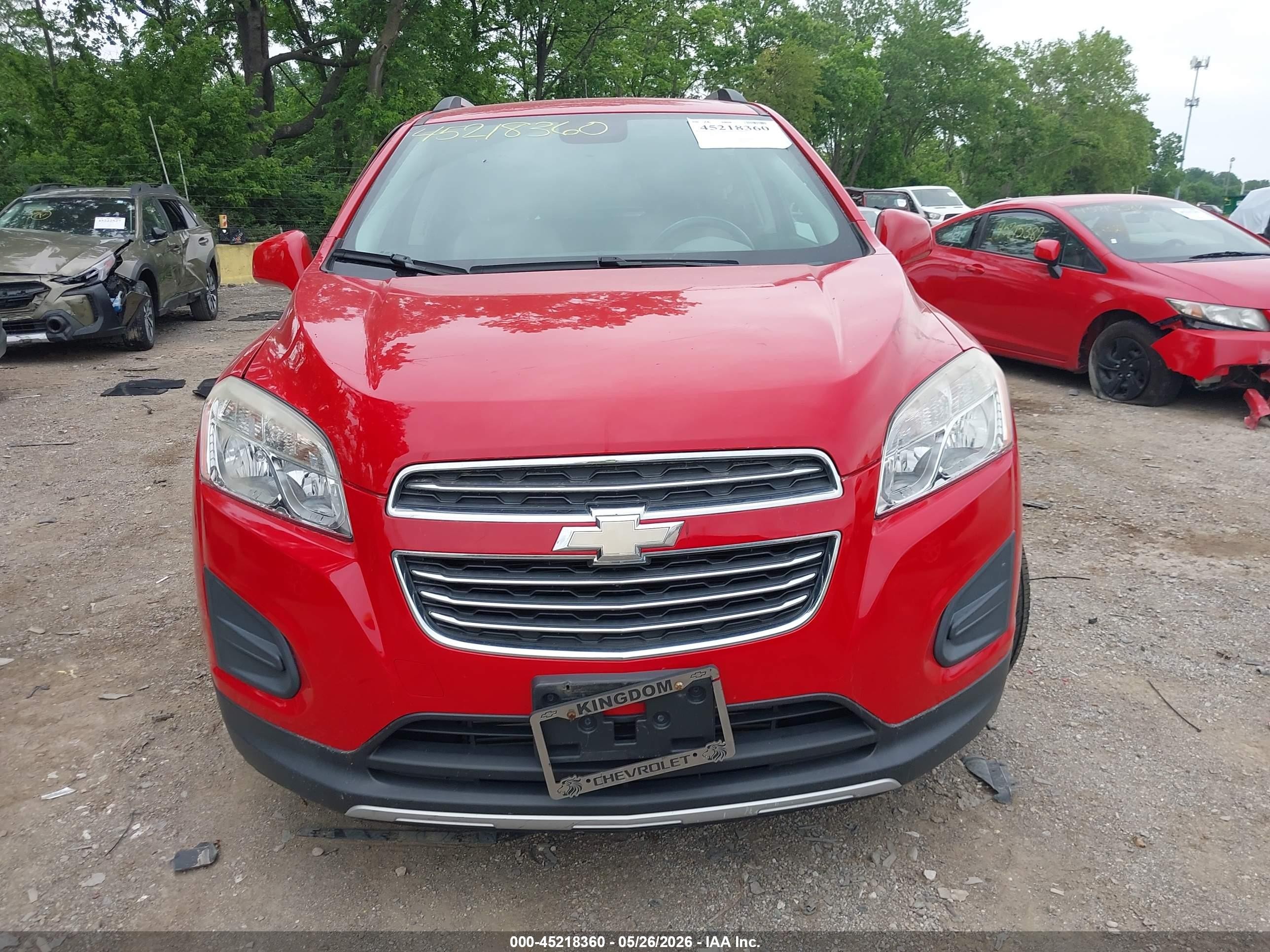 2015 Chevrolet Trax Lt Red vin: KL7CJLSB7FB114730