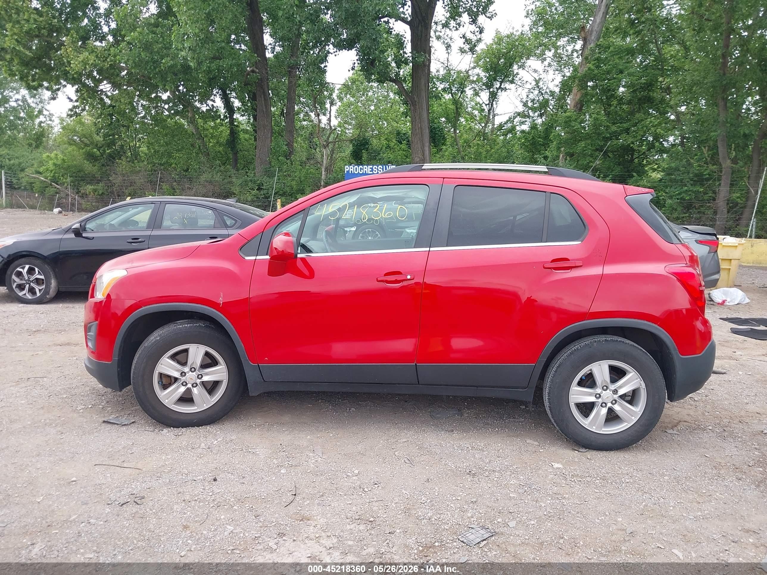 2015 Chevrolet Trax Lt Red vin: KL7CJLSB7FB114730