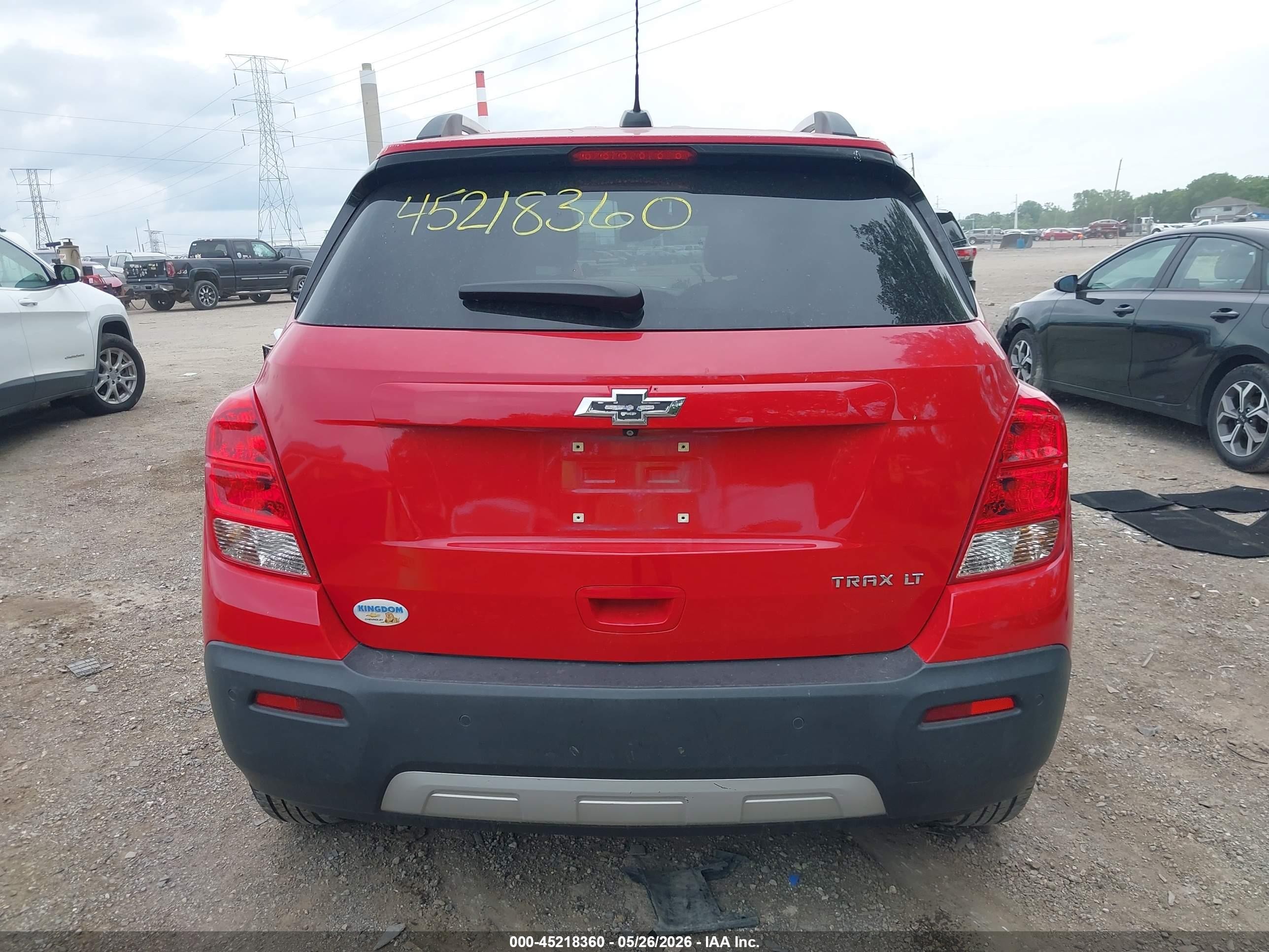 2015 Chevrolet Trax Lt Red vin: KL7CJLSB7FB114730