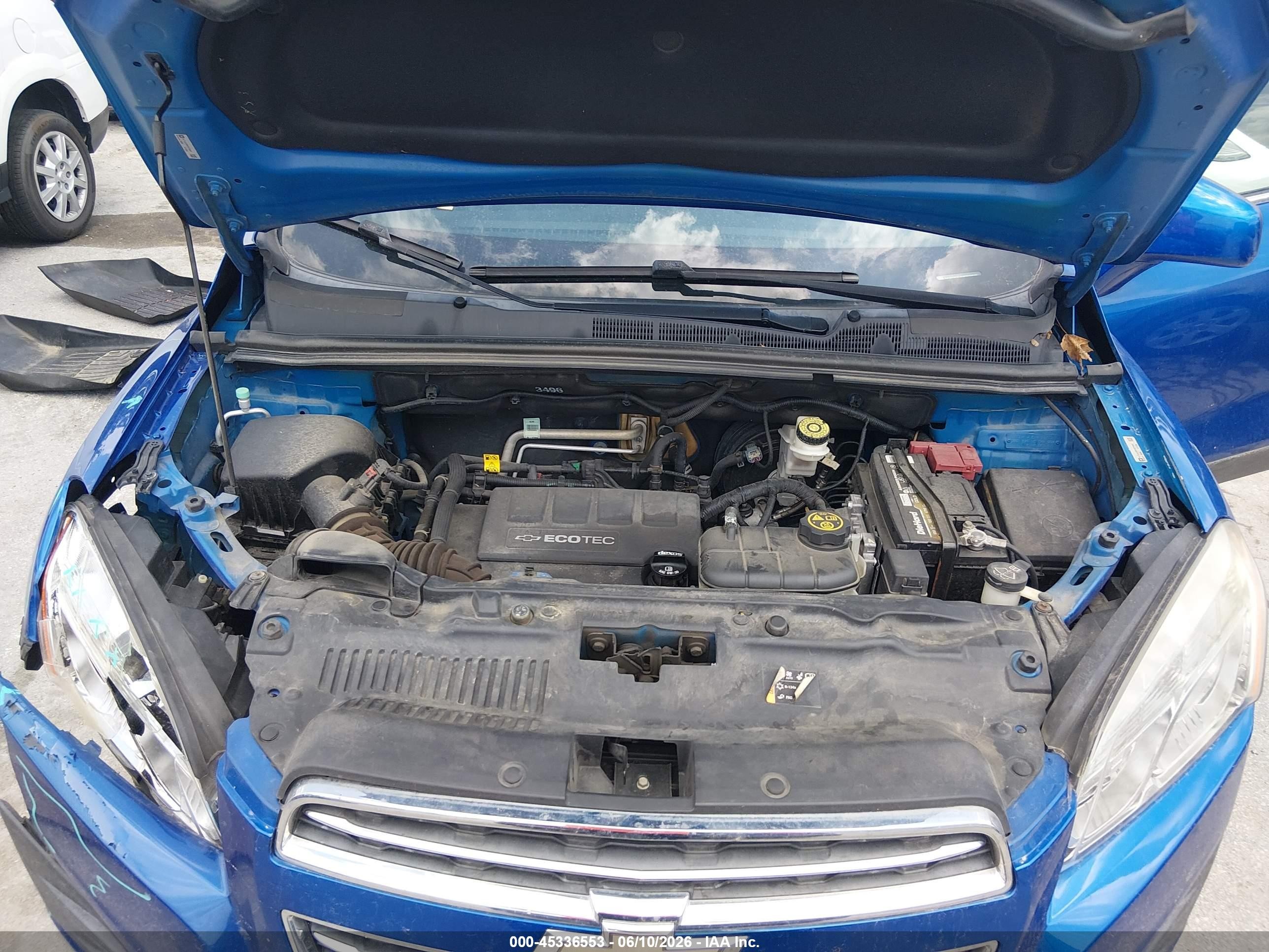 2015 Chevrolet Trax Lt Синий vin: KL7CJLSB9FB075042
