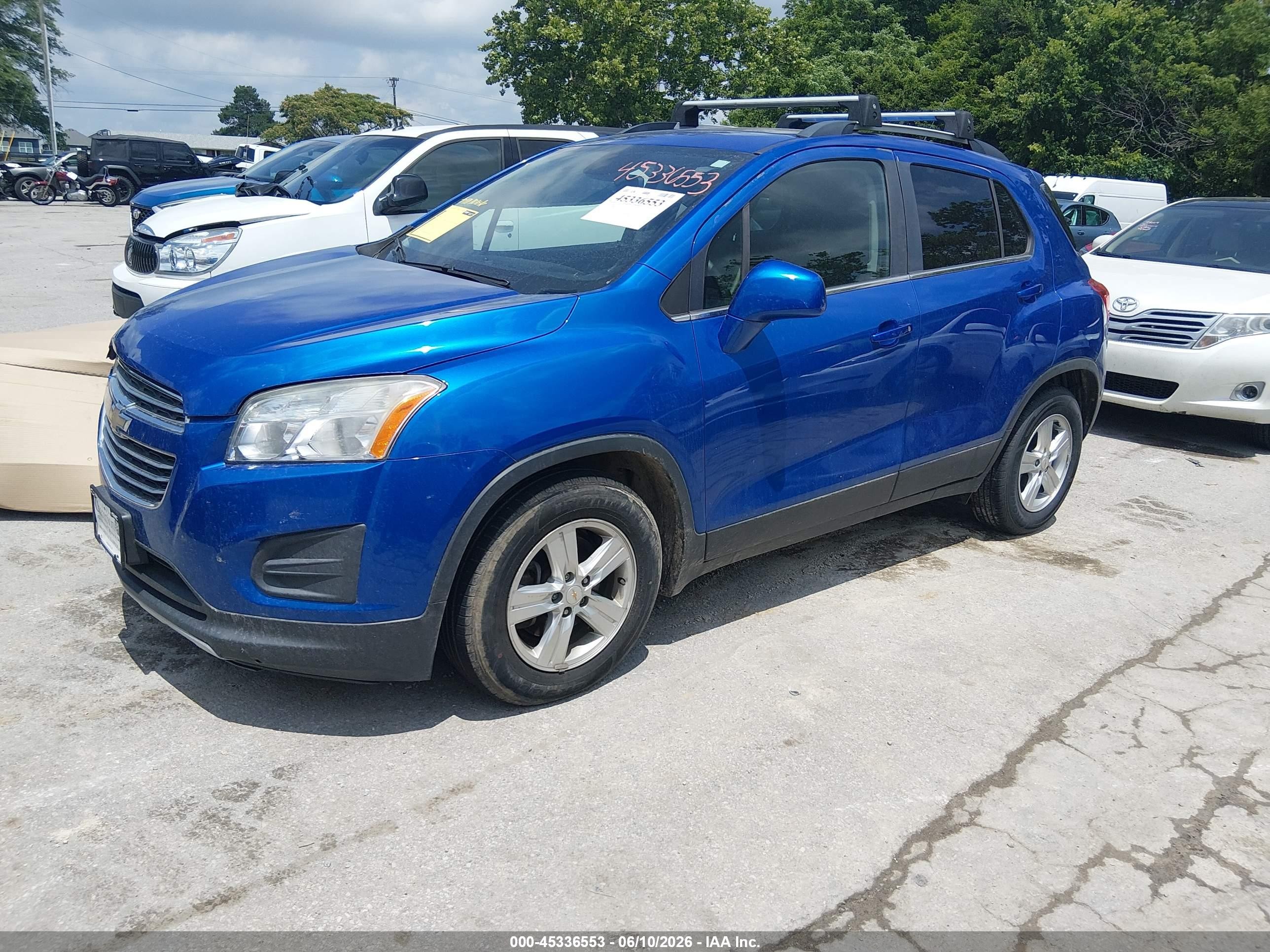 2015 Chevrolet Trax Lt Синий vin: KL7CJLSB9FB075042