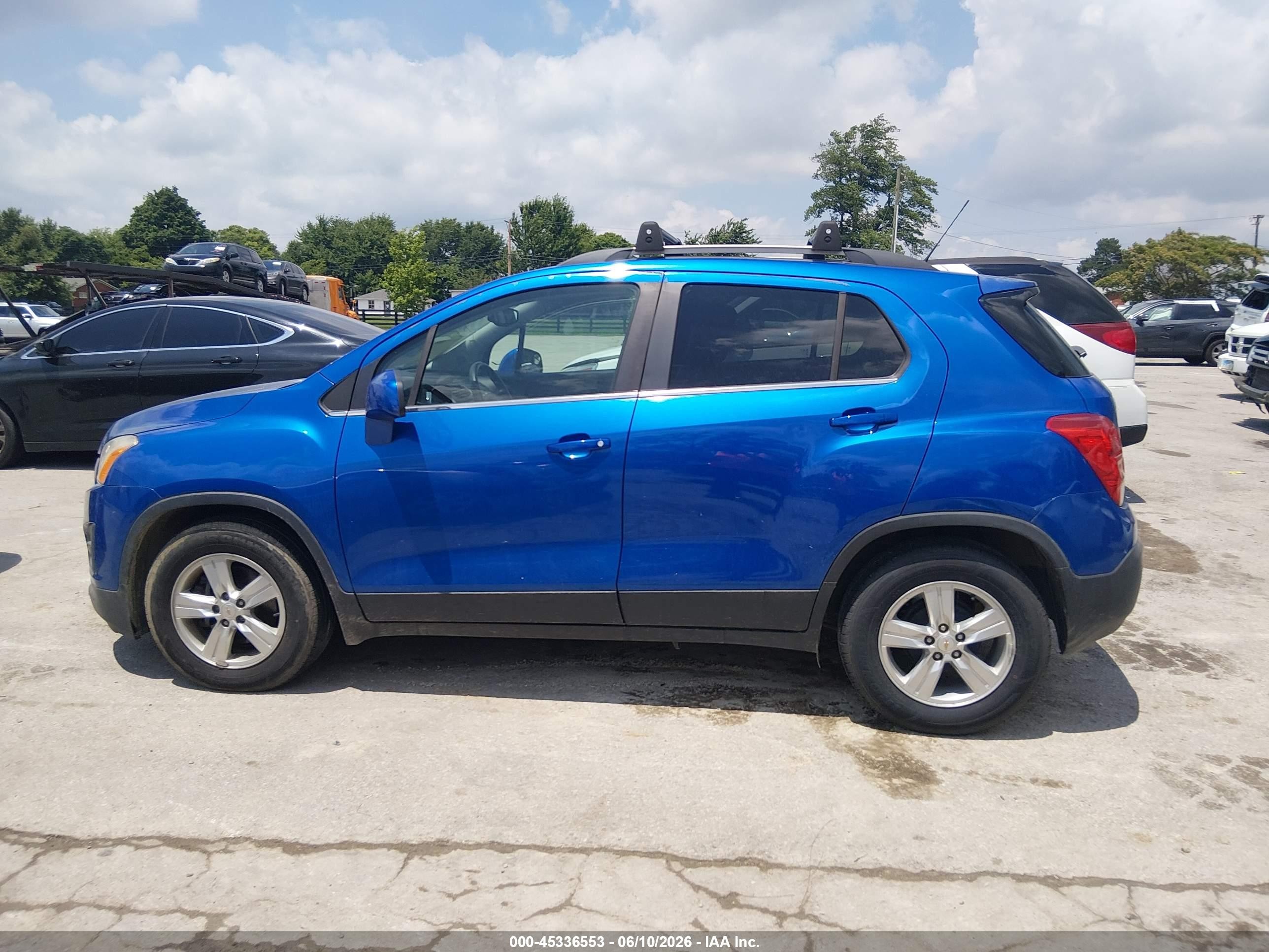 2015 Chevrolet Trax Lt Синий vin: KL7CJLSB9FB075042