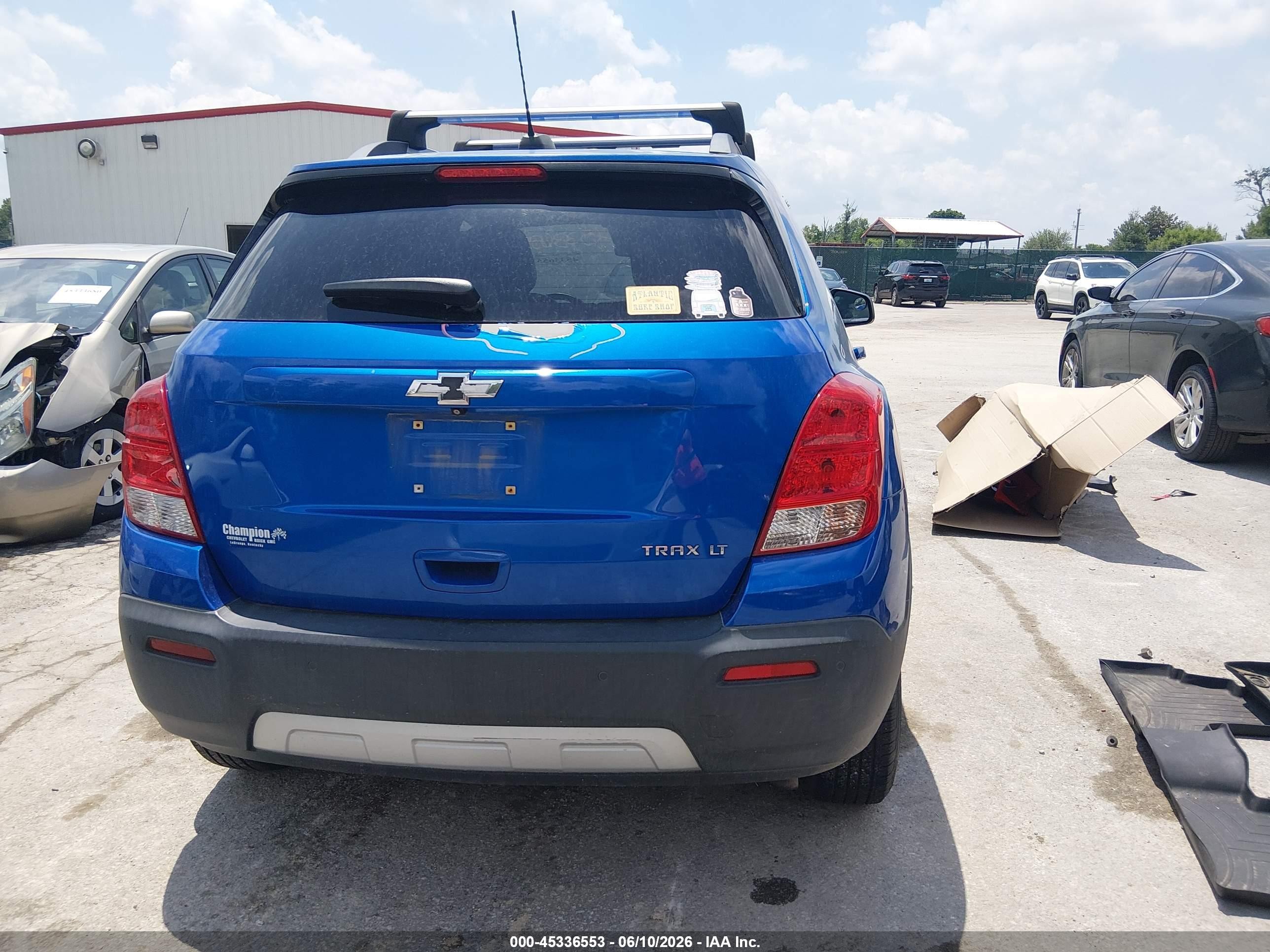 2015 Chevrolet Trax Lt Синий vin: KL7CJLSB9FB075042