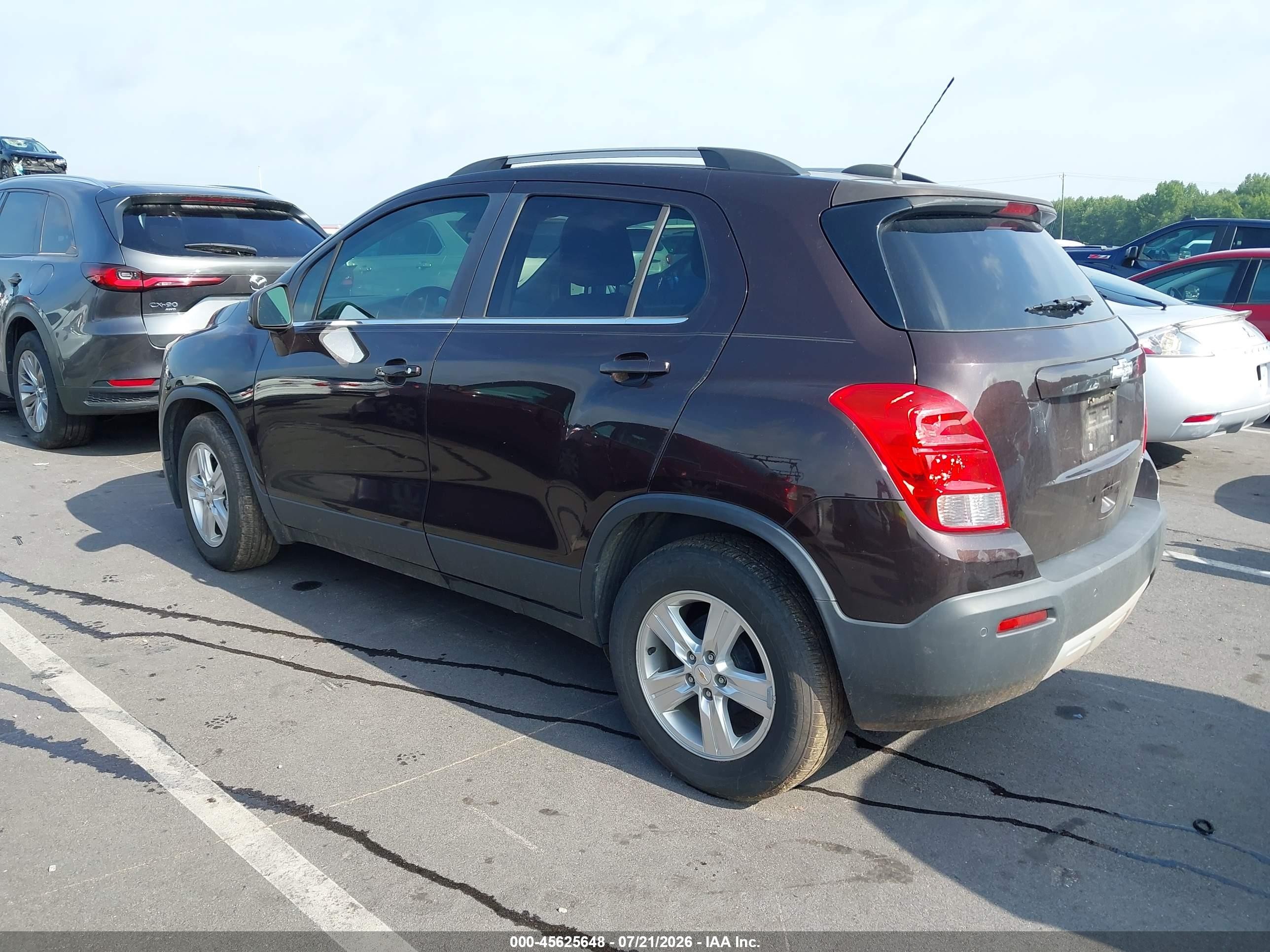 2015 Chevrolet Trax Lt Purple vin: KL7CJLSB9FB108864