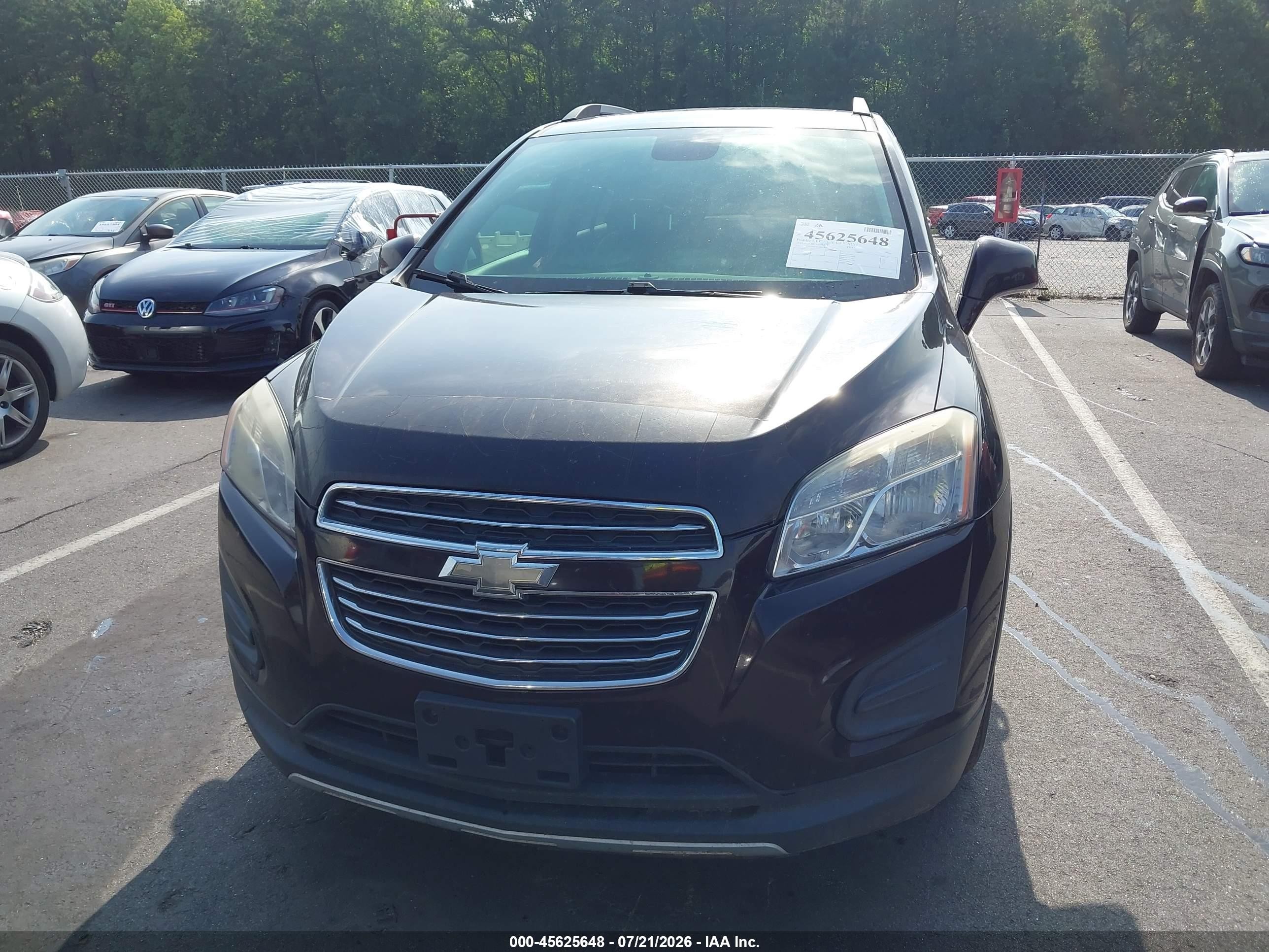2015 Chevrolet Trax Lt Purple vin: KL7CJLSB9FB108864