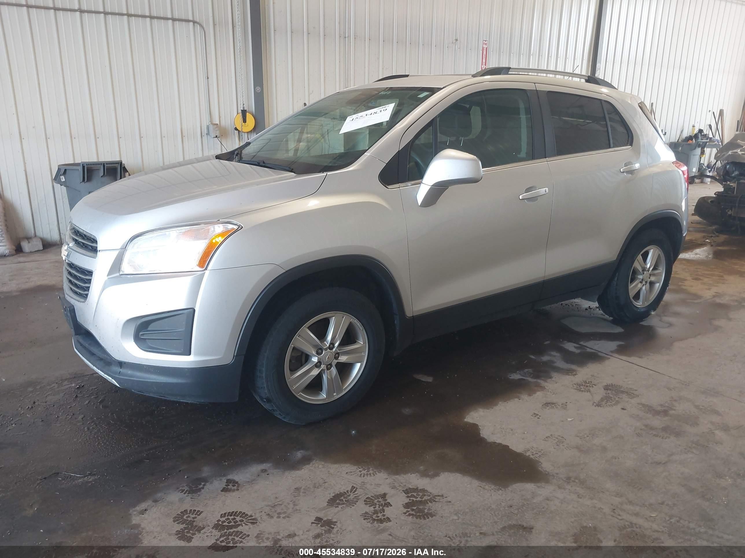2015 Chevrolet Trax Lt Silver vin: KL7CJLSB9FB143811